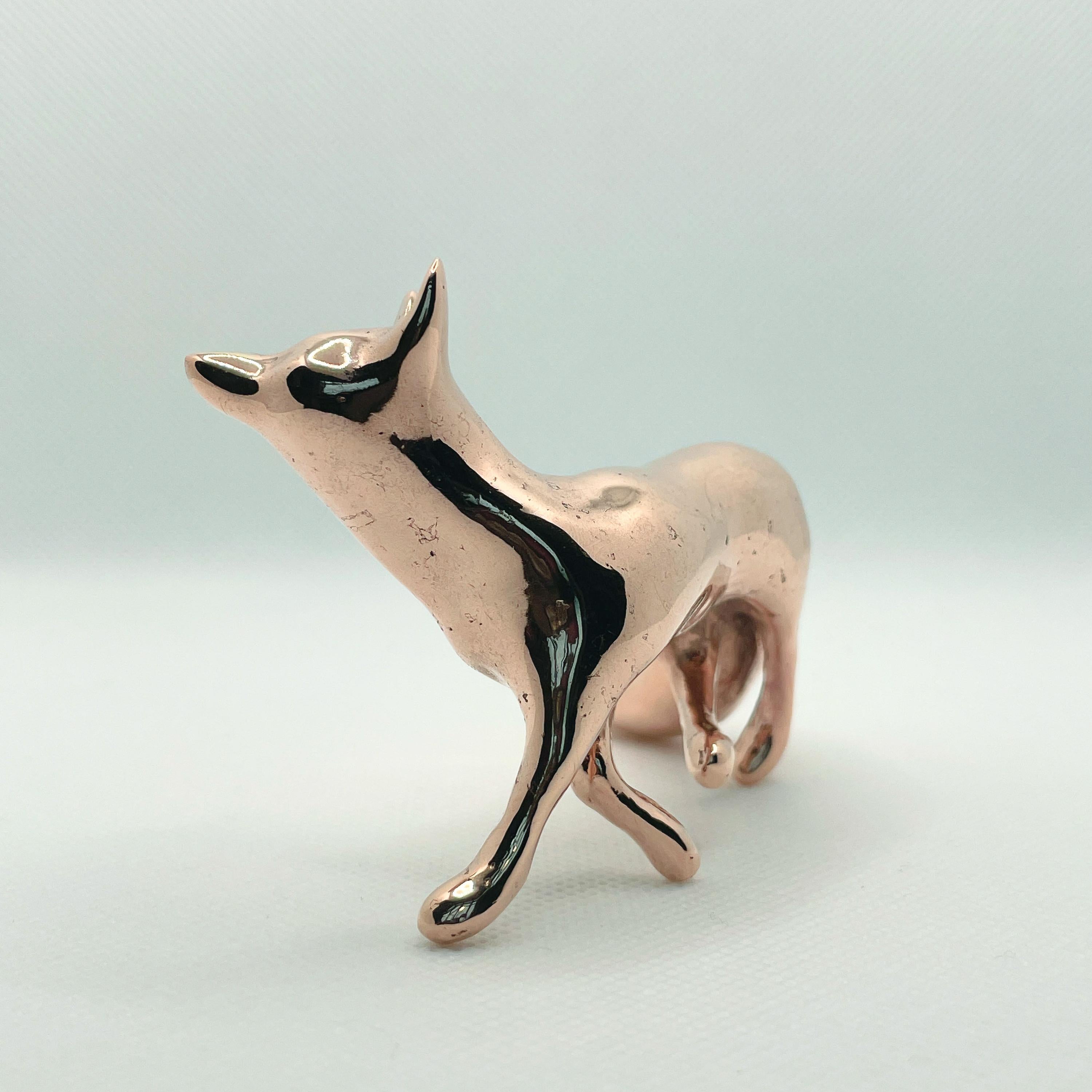 Calco Scultura animale in bronzo massiccio in miniatura di Javier de la Rosa in vendita