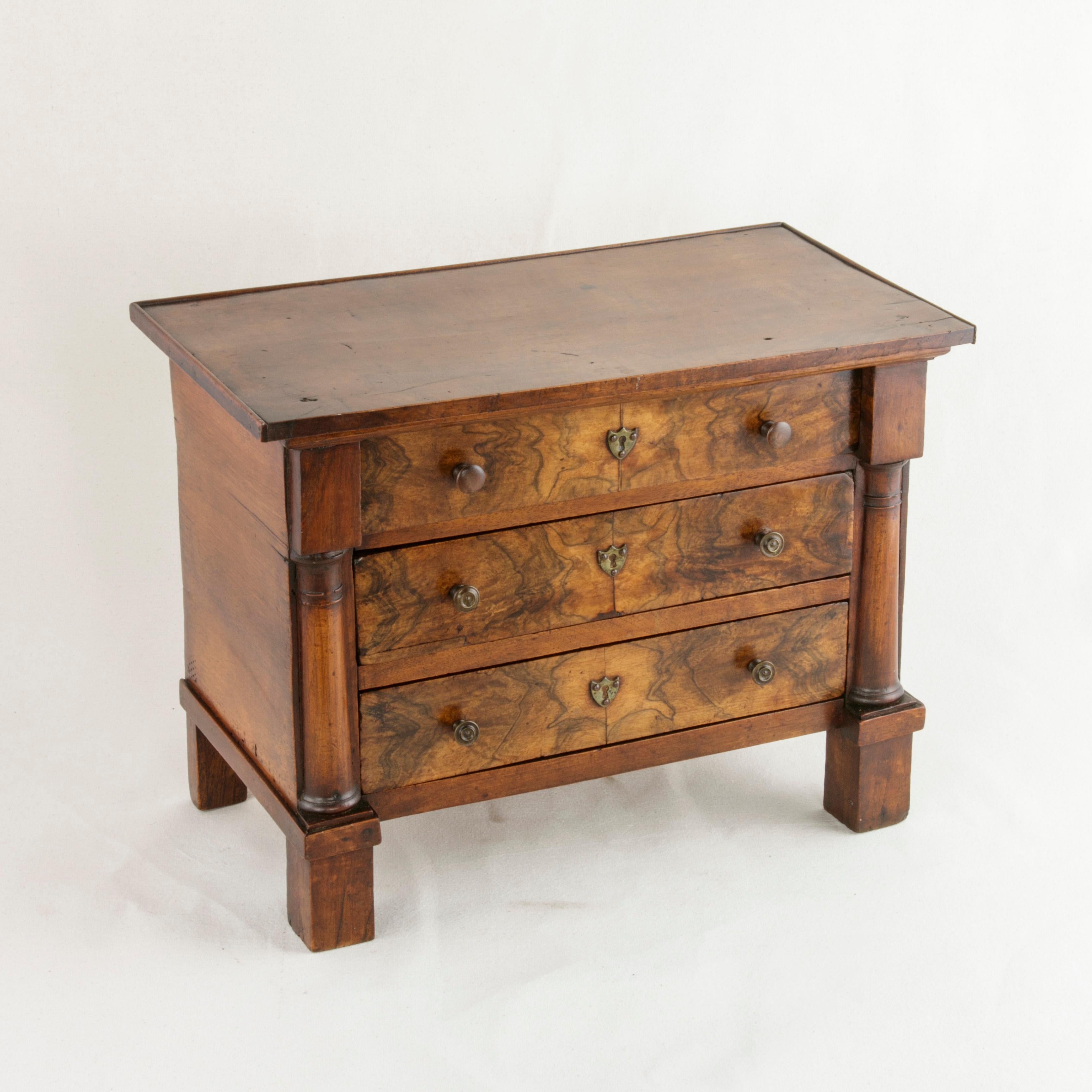 This miniature chest from the early 19th century is a 