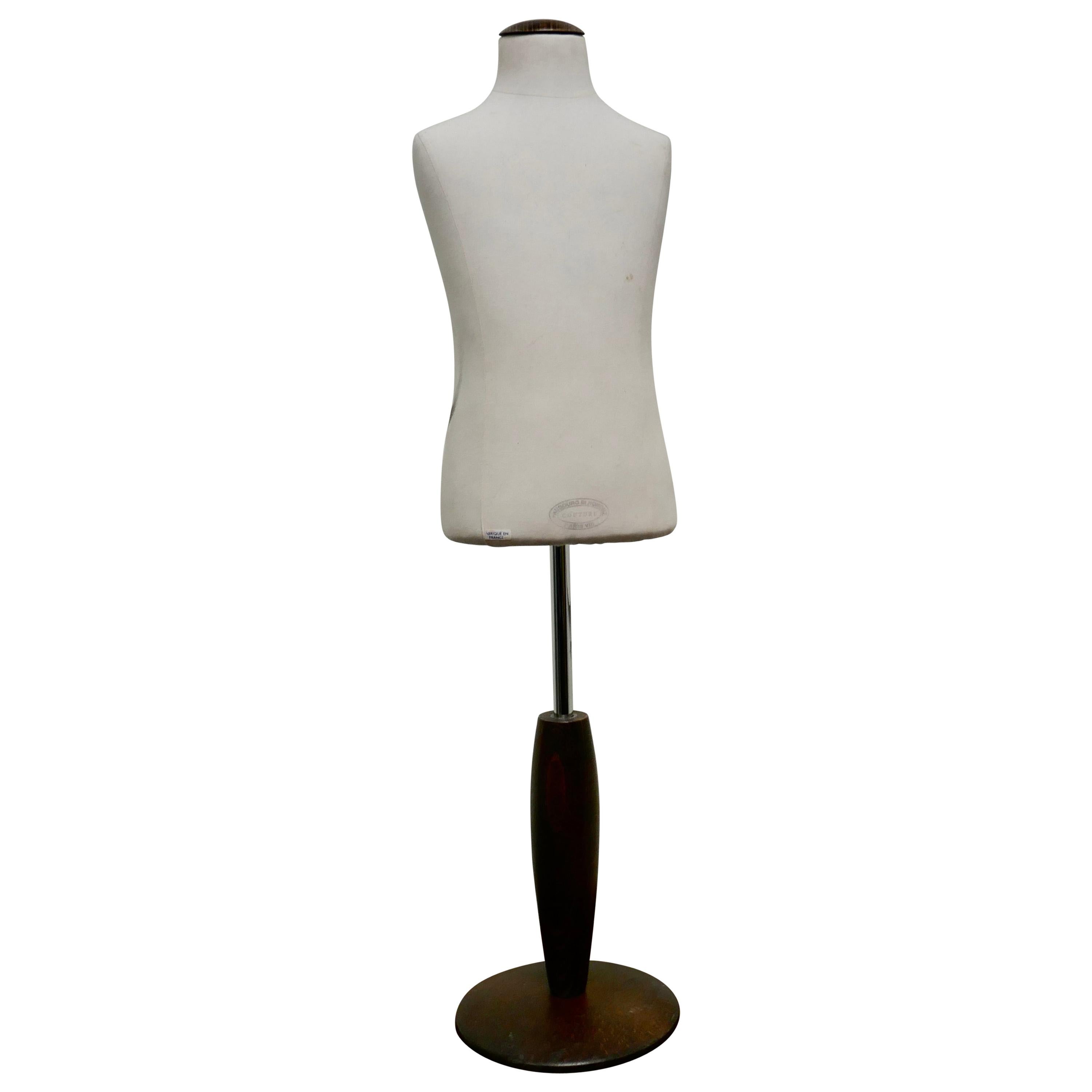 Edwardian Silk Covered Dress Mannequin For Sale at 1stDibs