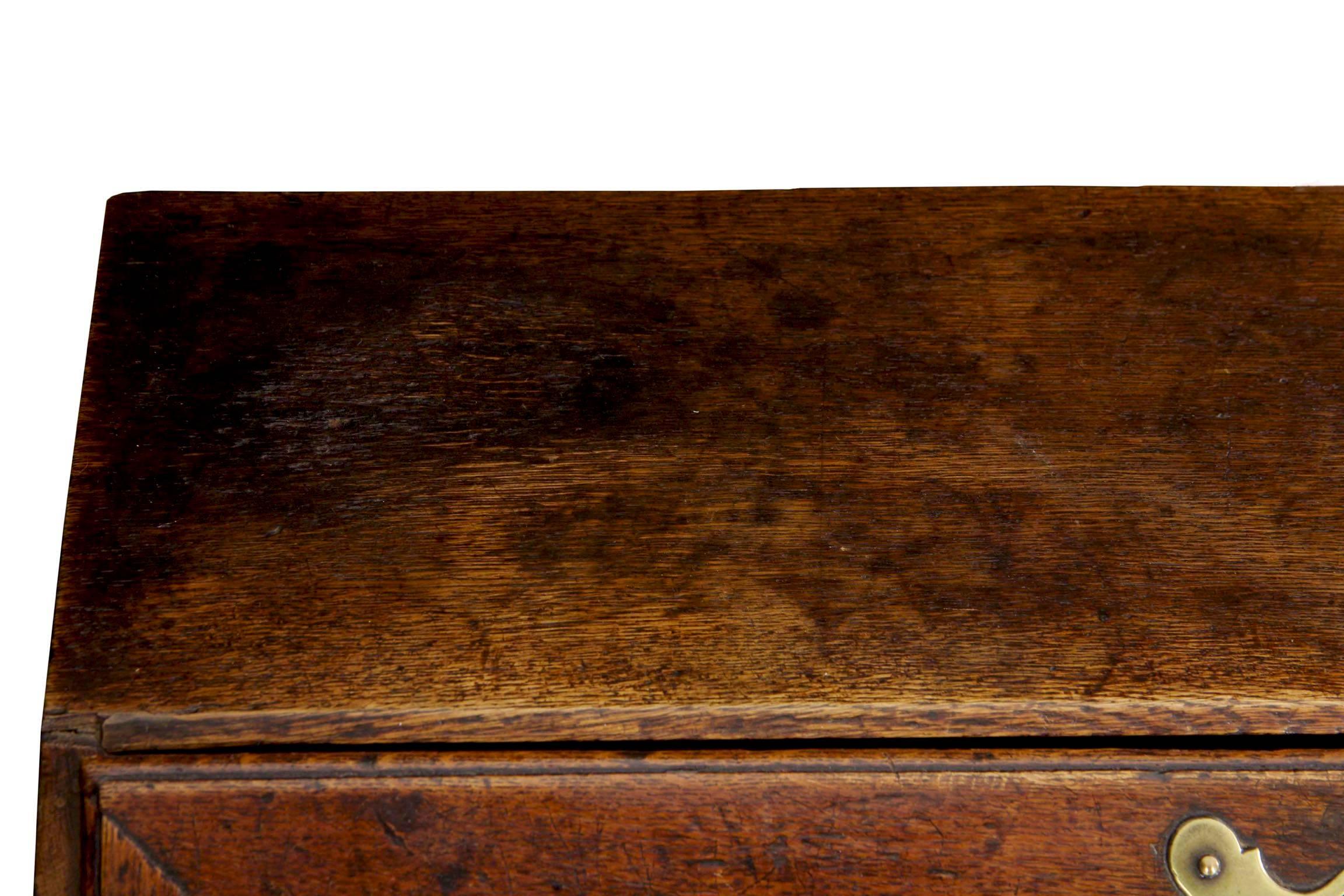 Miniature George II Period Oak Child's Size Slant Front Desk, circa 18th Century 5