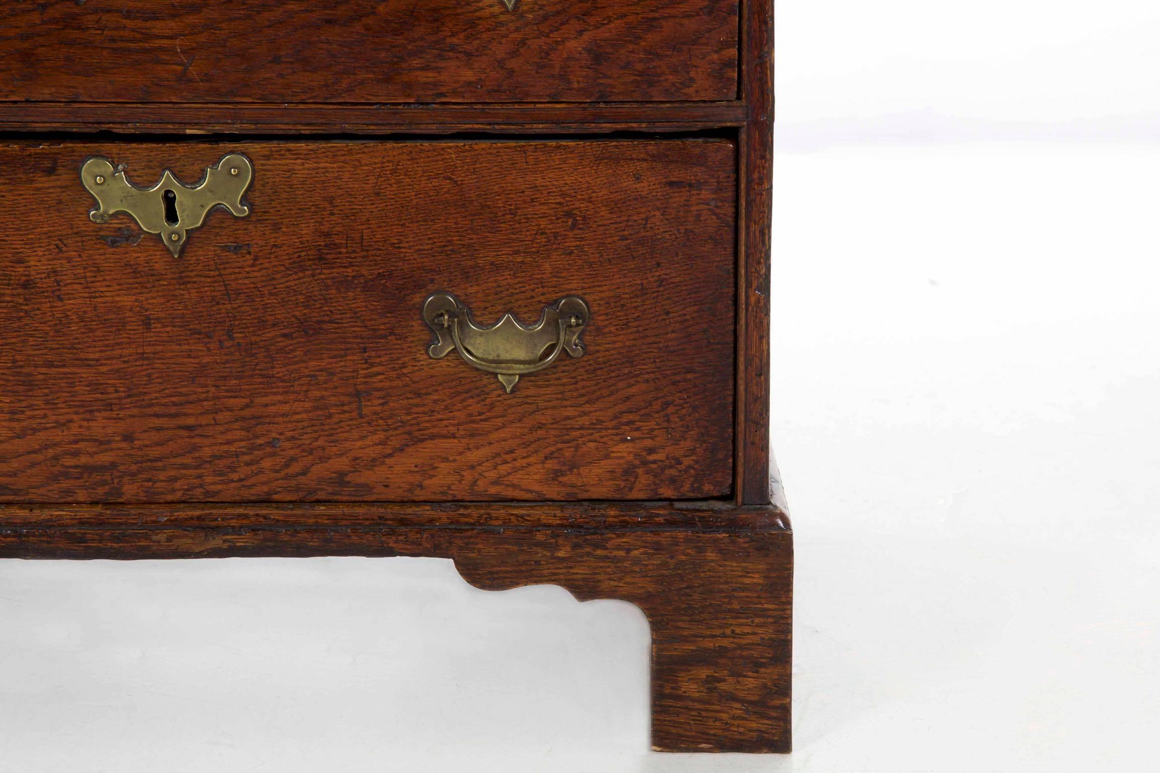 Miniature George II Period Oak Child's Size Slant Front Desk, circa 18th Century 9