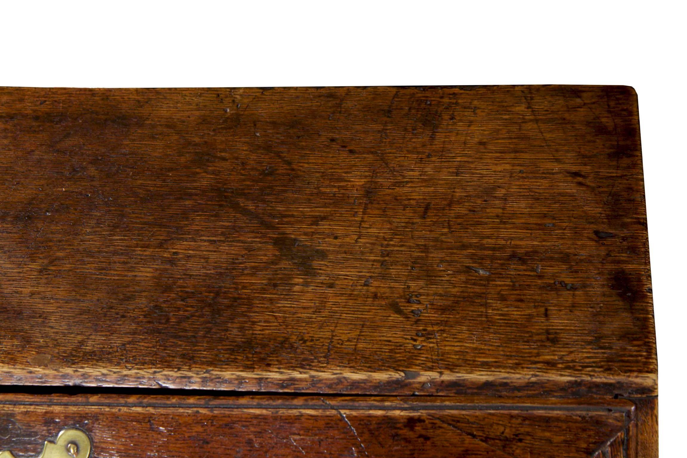 Miniature George II Period Oak Child's Size Slant Front Desk, circa 18th Century 4