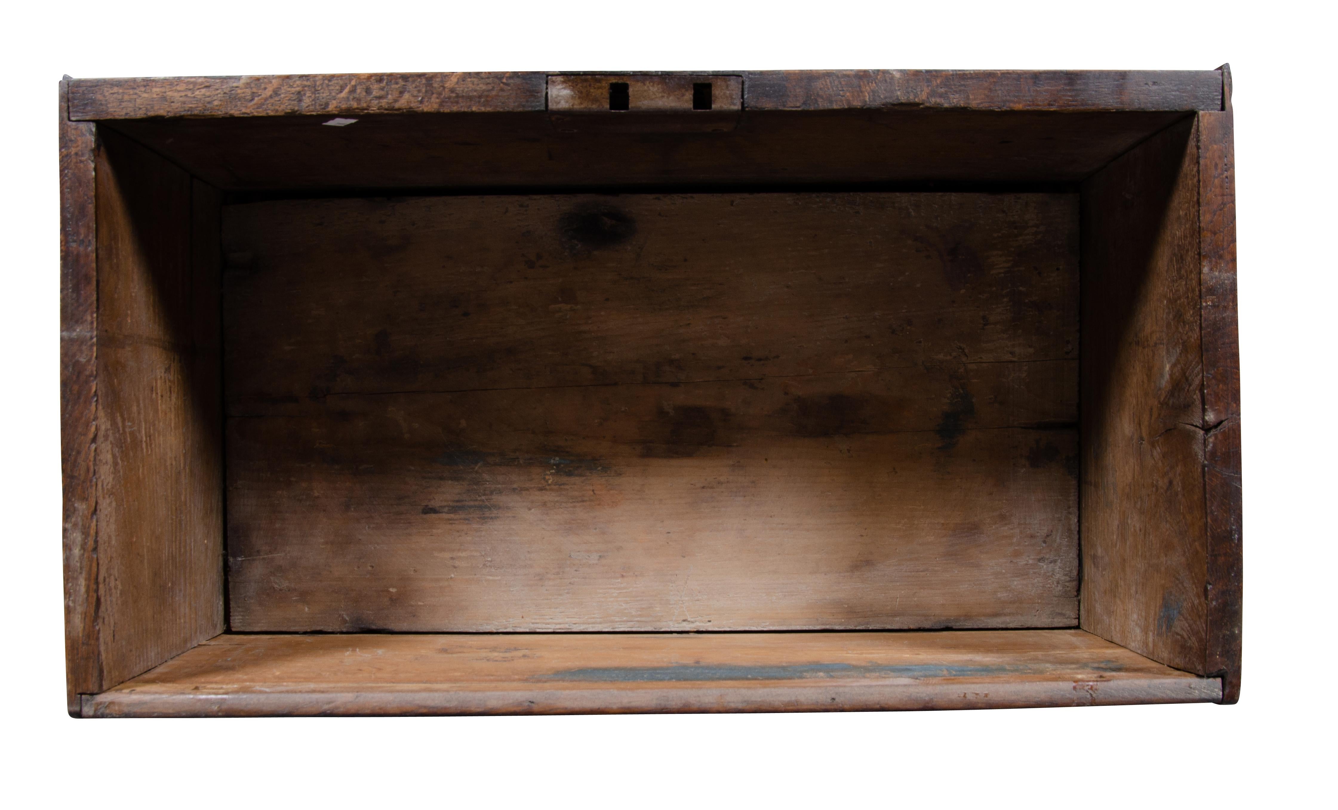 Miniature George III Oak Coffer For Sale 7