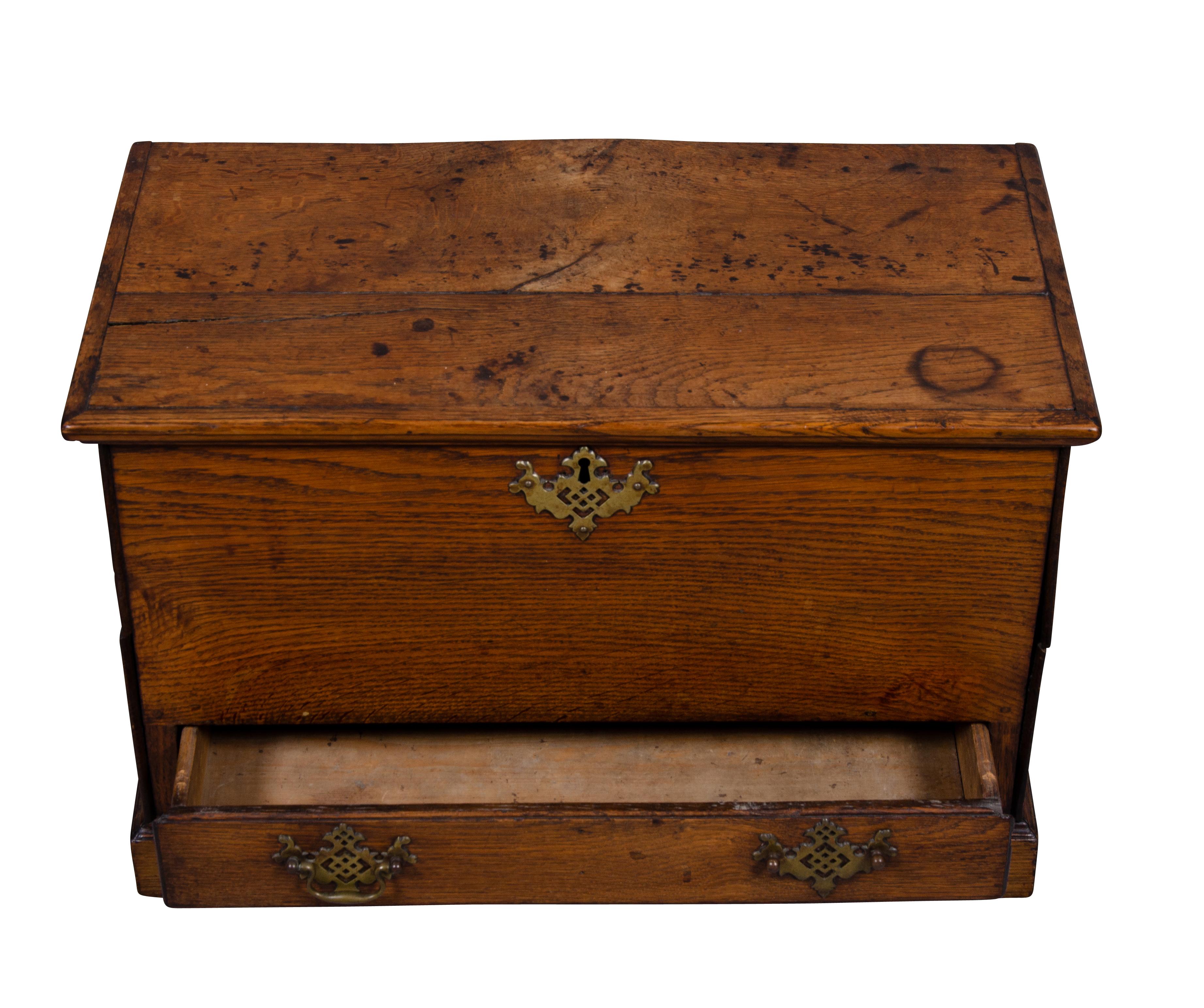 Miniature George III Oak Coffer For Sale 8