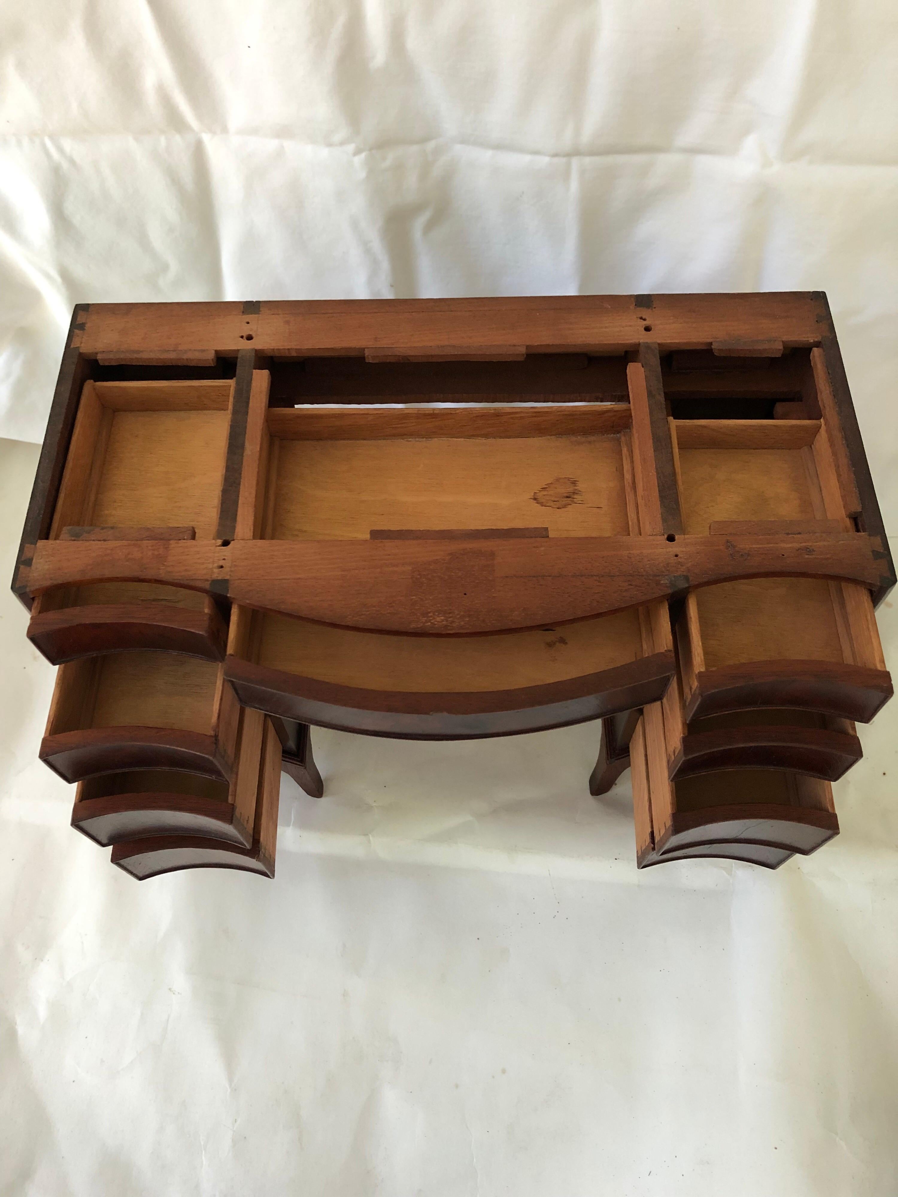 George III Style Miniature Kneehole Desk In Good Condition For Sale In Hudson, NY