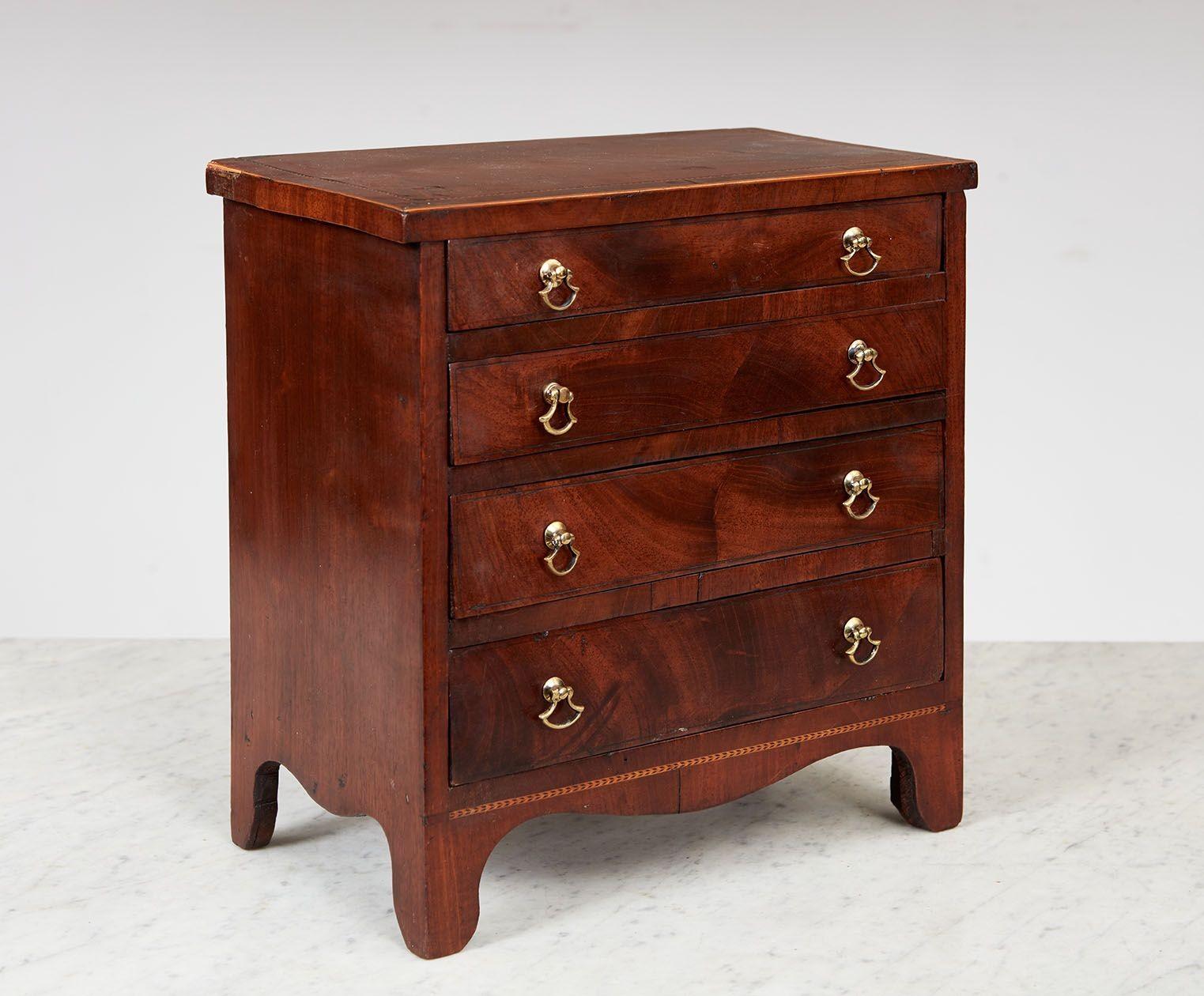 Late 18th Century Miniature Georgian Chest of Drawers For Sale