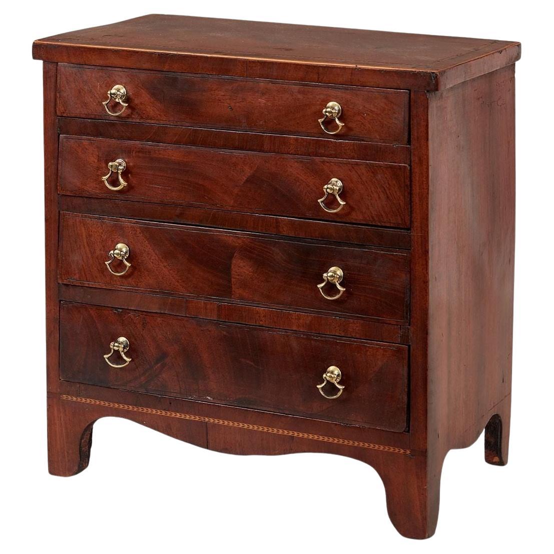 Miniature Georgian Chest of Drawers For Sale