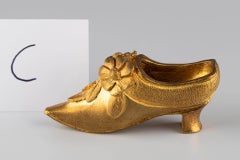 Miniature Gilt Bronze high-heeled shoe, circa 1890
