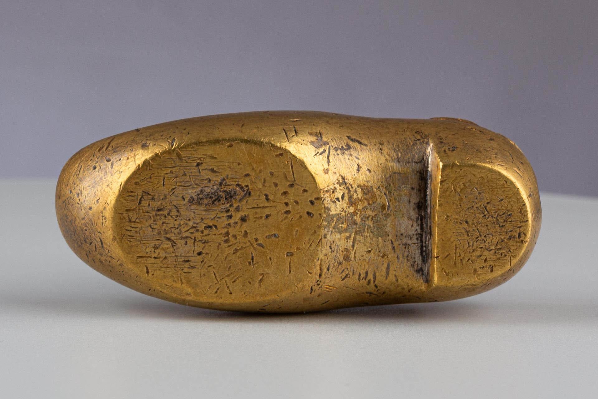 Miniature Gilt Bronze Shoe, circa 1900 For Sale 5