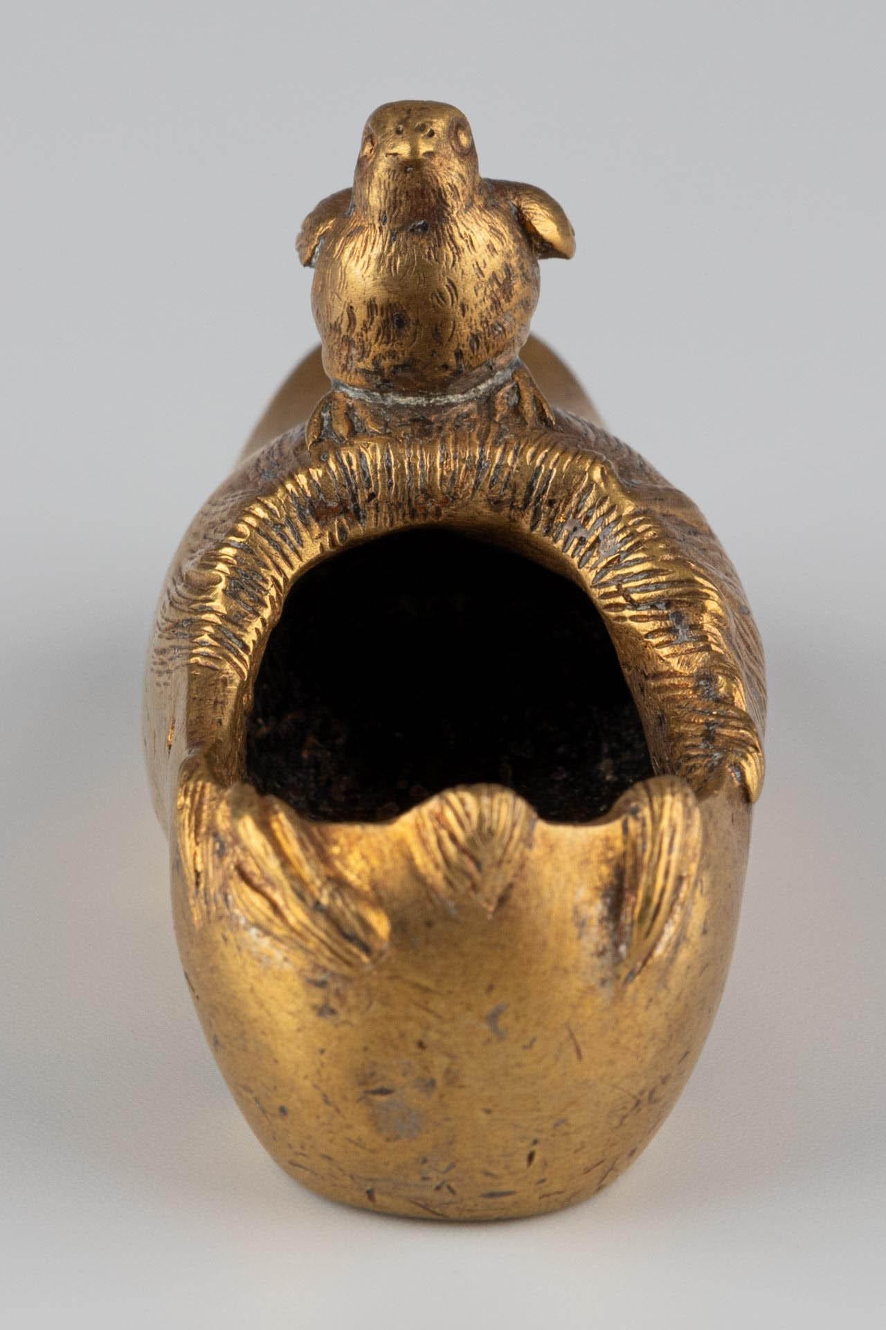 19th Century Miniature Gilt Bronze Shoe, circa 1900 For Sale