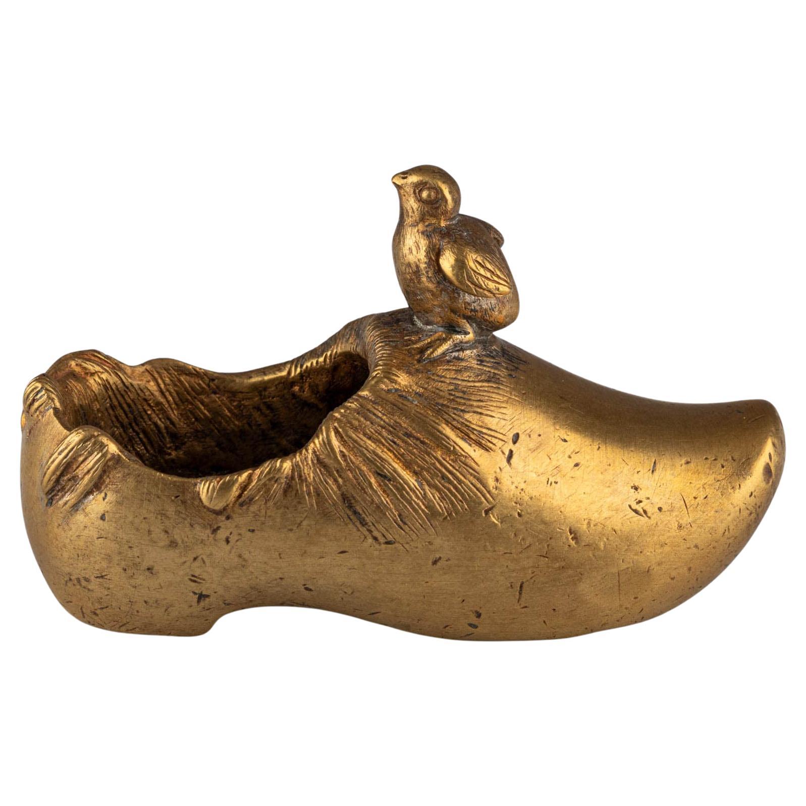 Miniature Gilt Bronze Shoe, circa 1900 For Sale