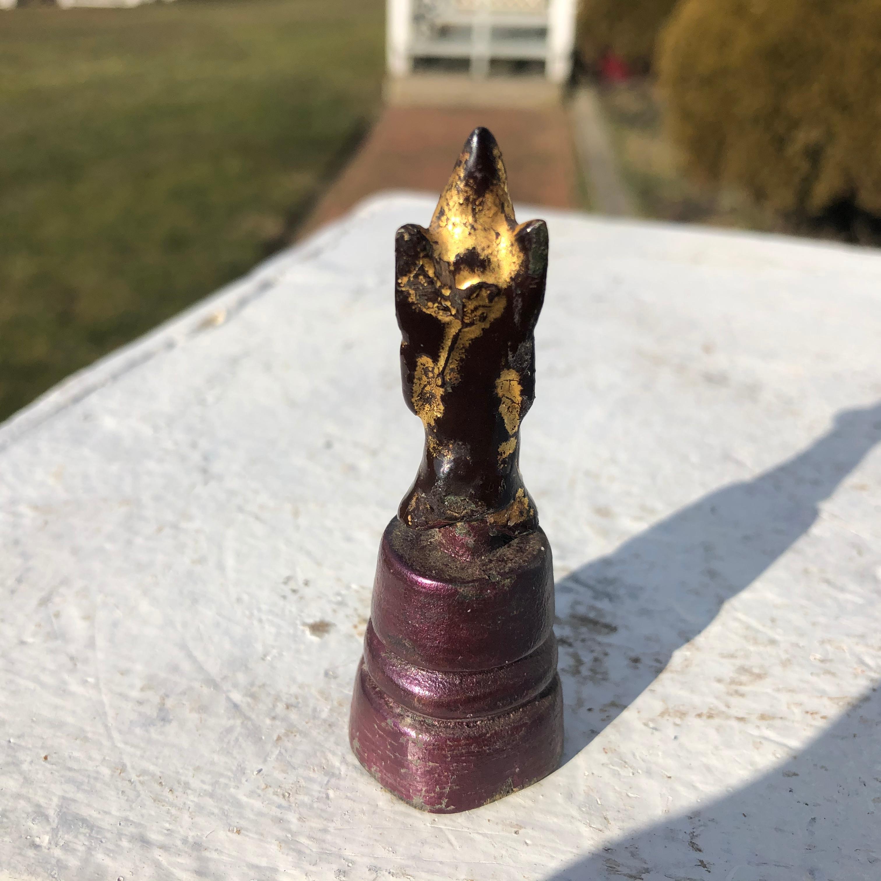 Bronze Miniature Gilt Buddha For Sale