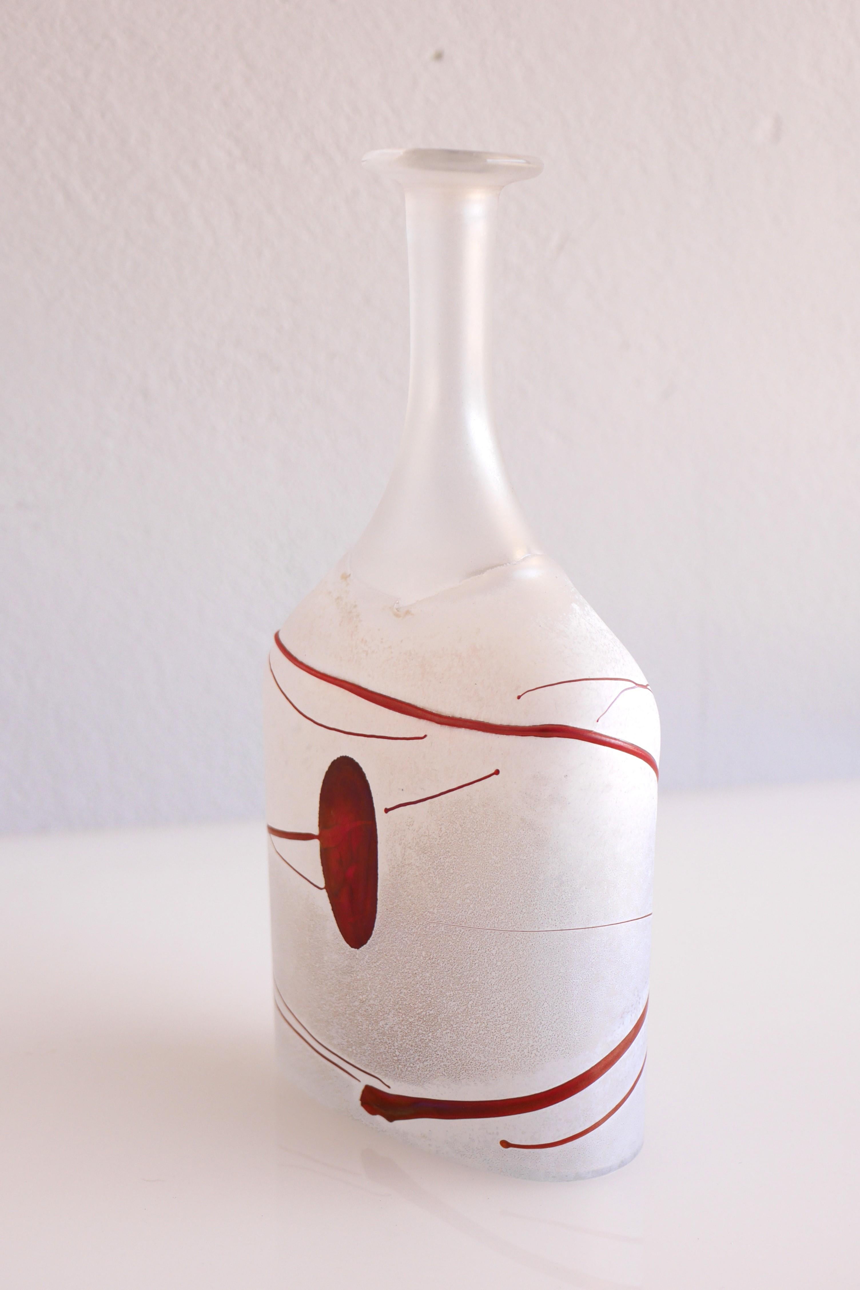 Vase d'art miniature en verre de la 