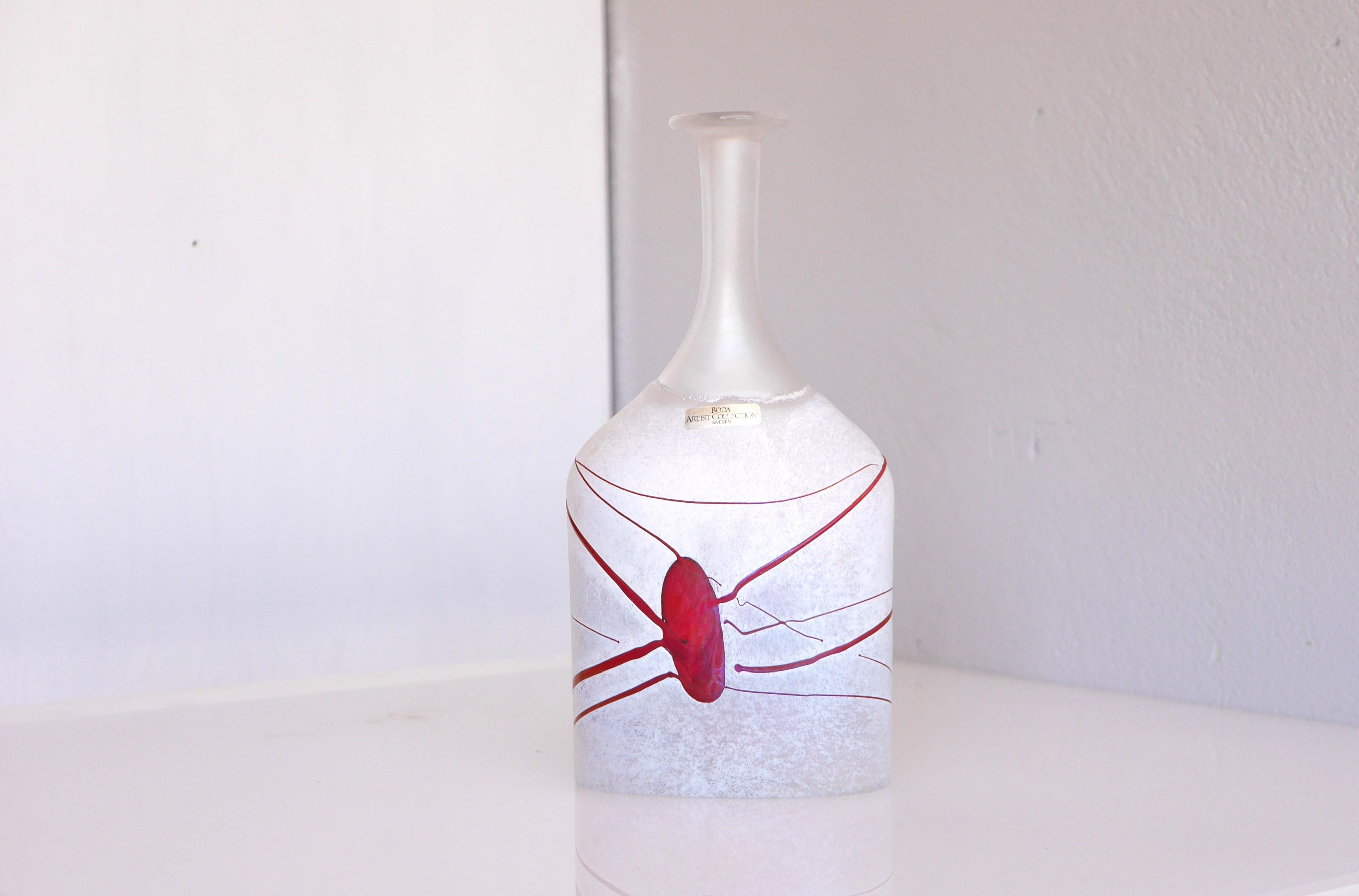 Vase d'art miniature en verre de la 