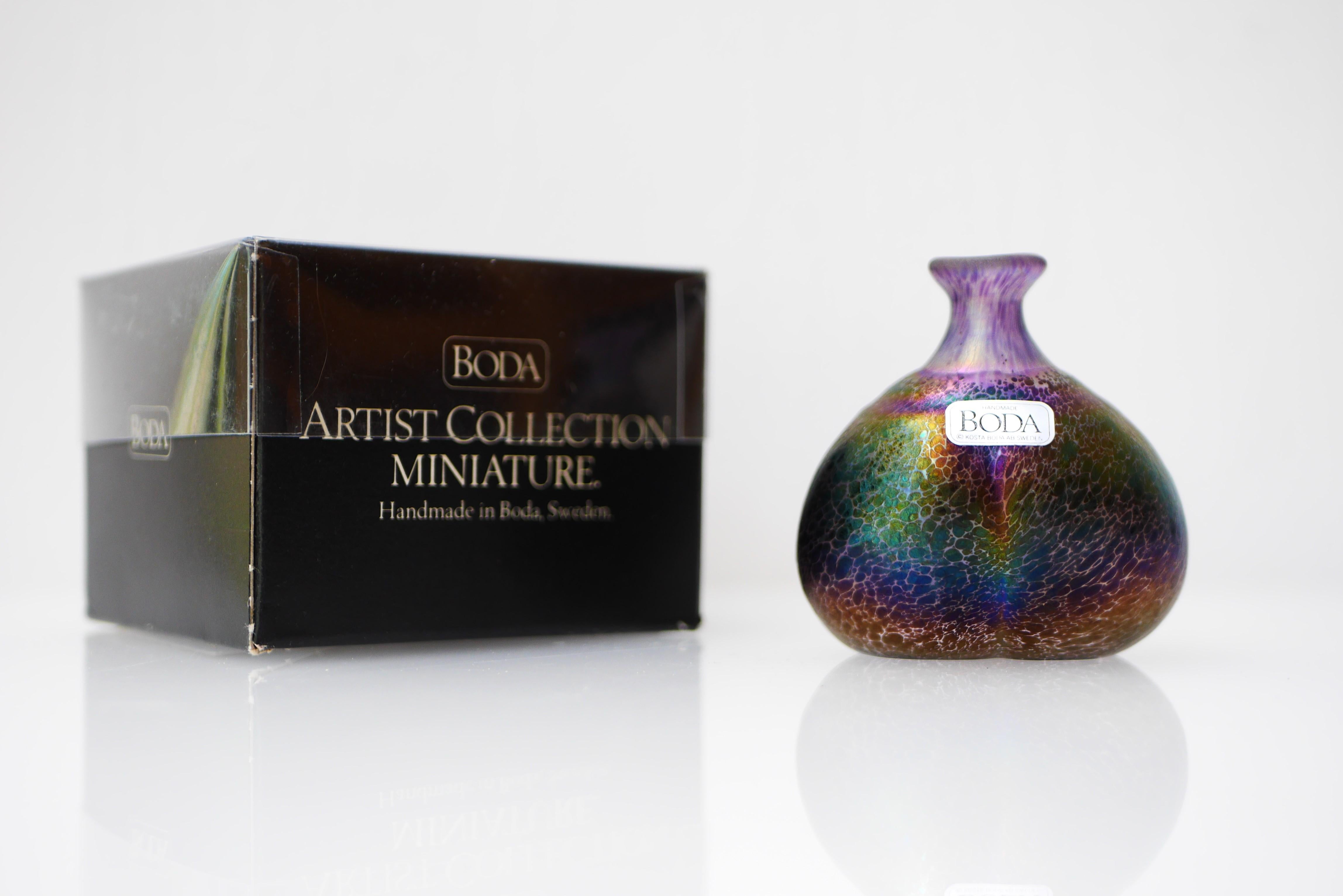 Miniature Glass Art Vase from 