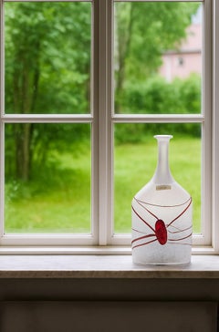 "Red Galaxy" Glass Art Vase from "Artist collection" by Vallien, Kosta, Sweden