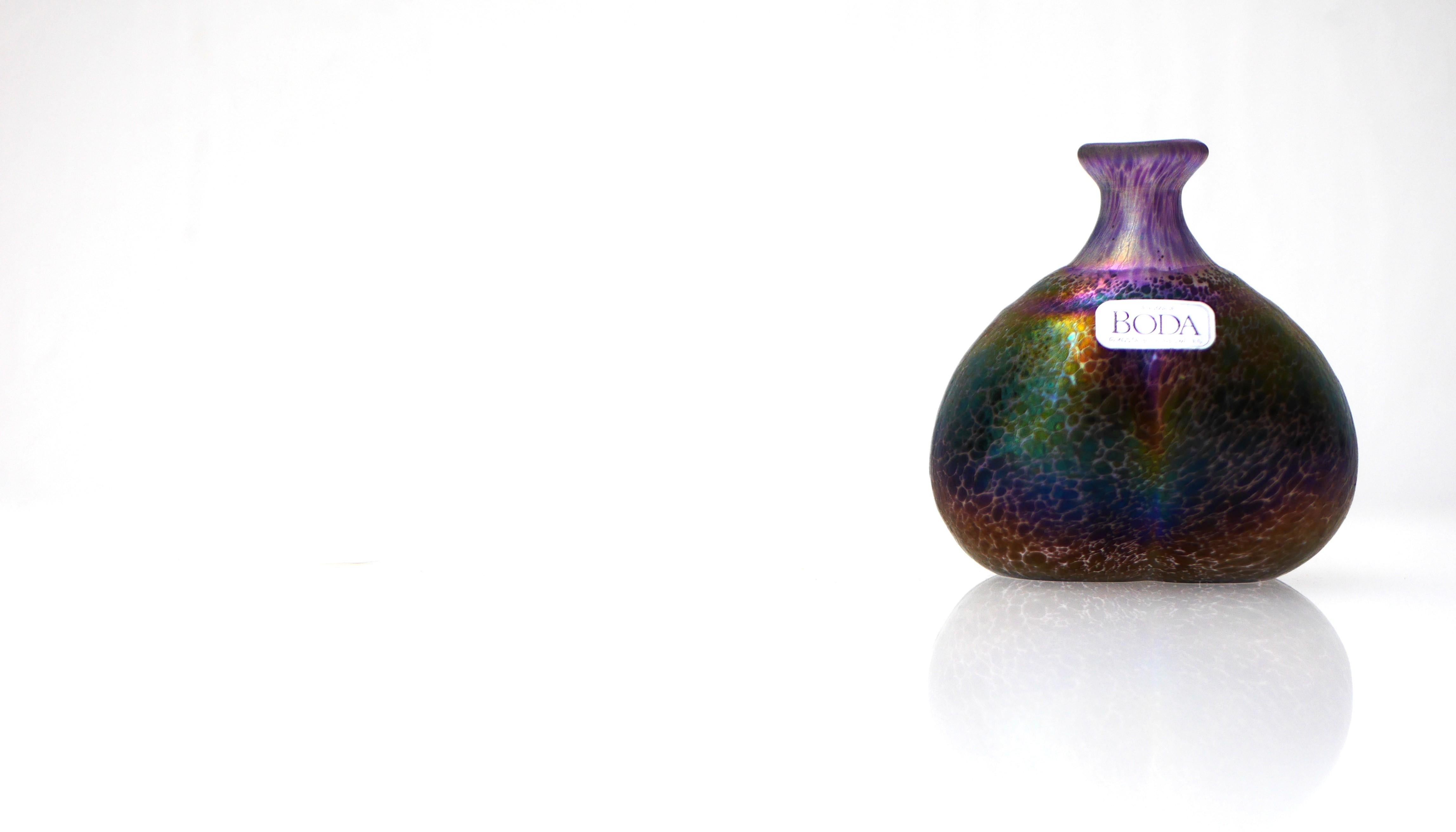 Scandinavian Modern Miniature Glass Art Vase from 