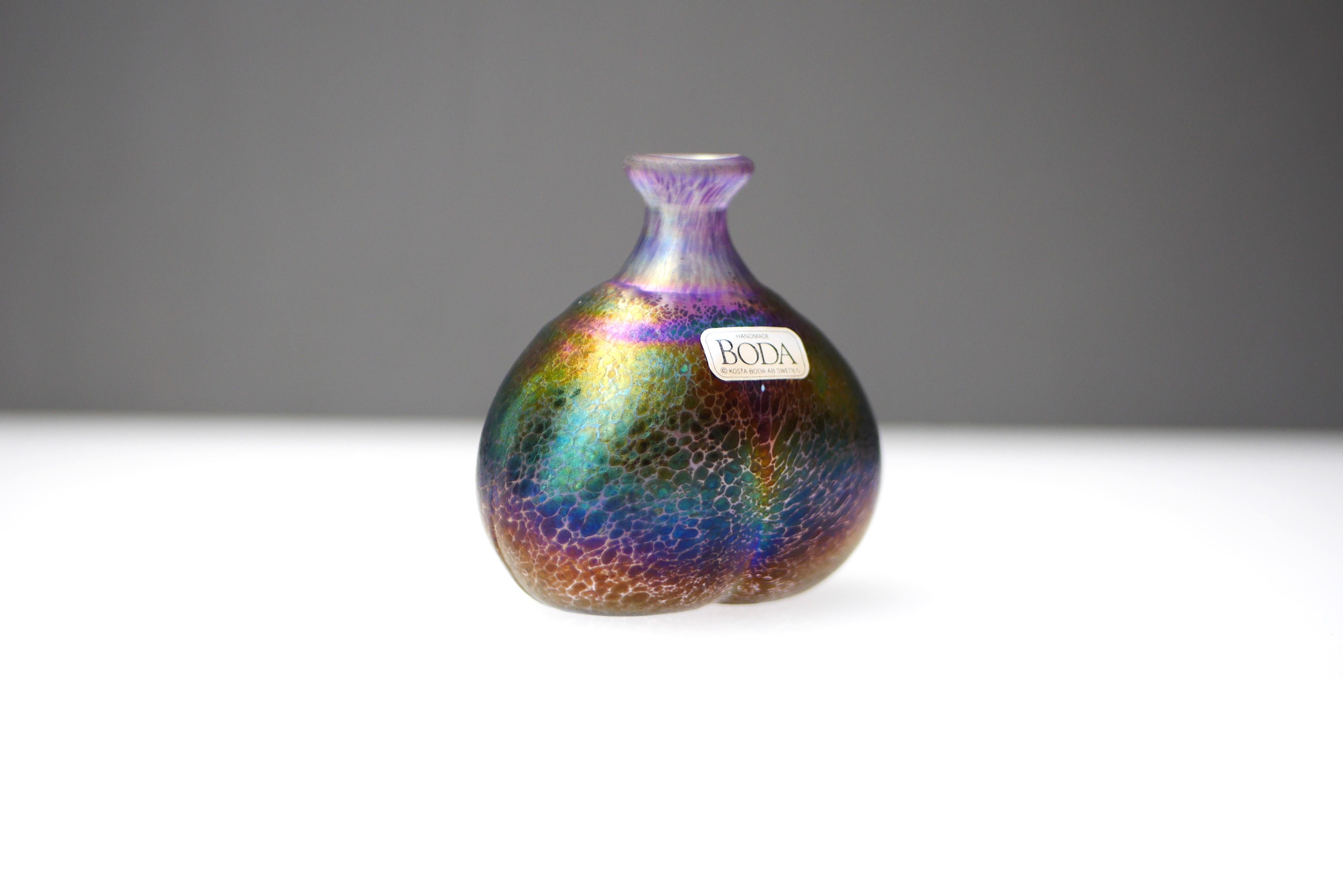 Hand-Crafted Miniature Glass Art Vase from 
