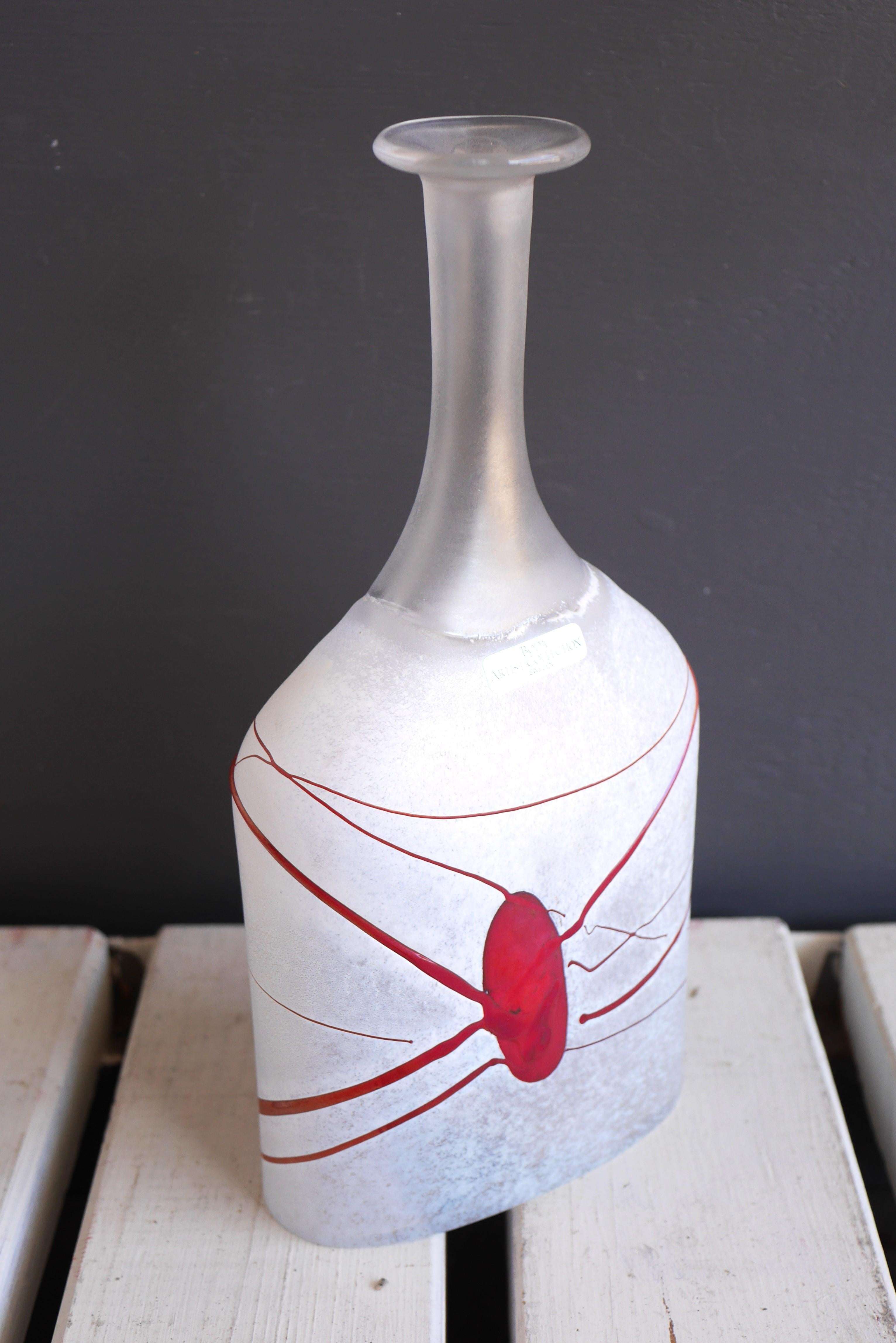 Fait main Vase d'art miniature en verre de la 