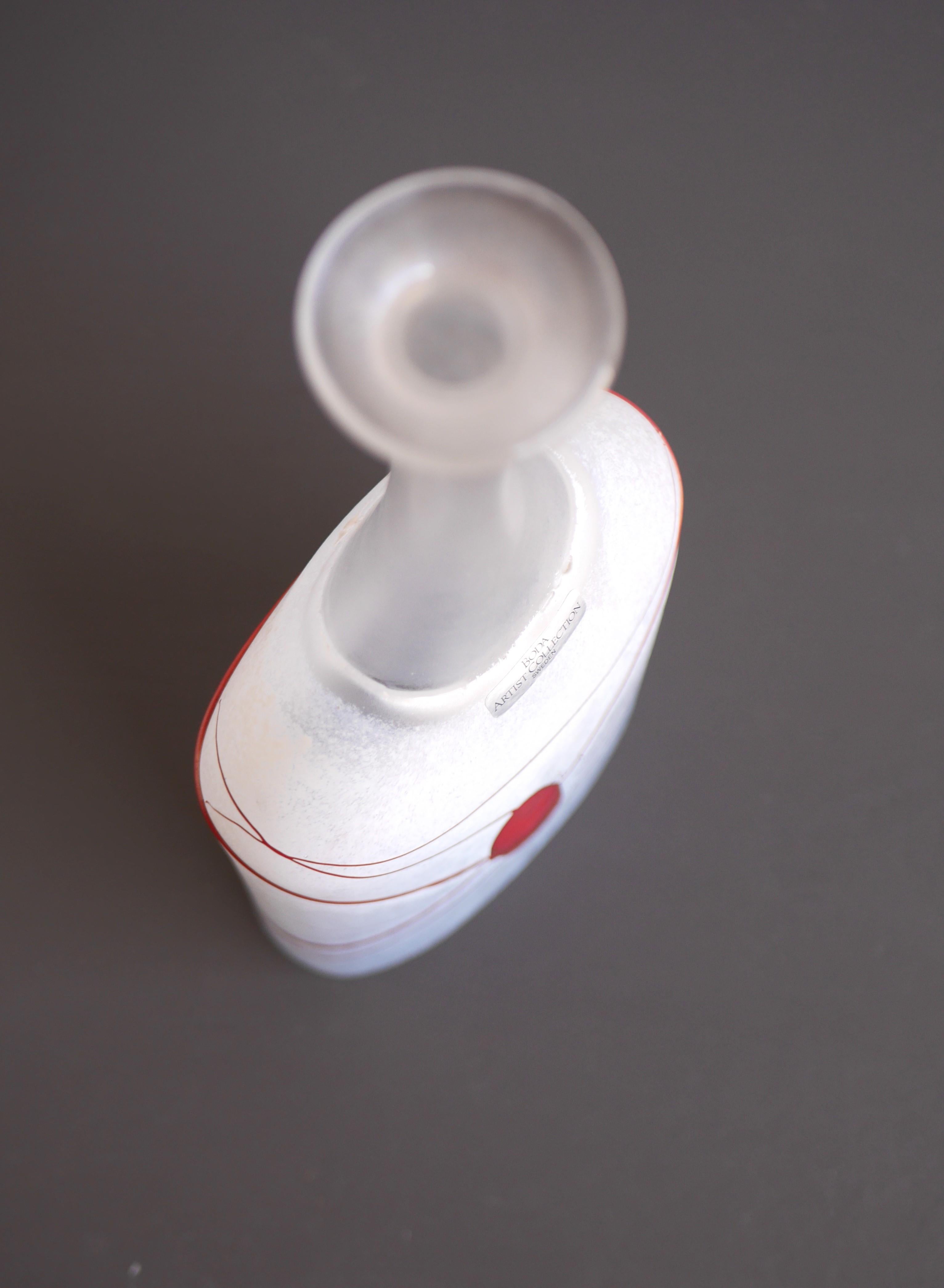Vase d'art miniature en verre de la 
