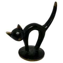 Miniature Halloween Cat Figurine by Walter Bosse, circa 1950s