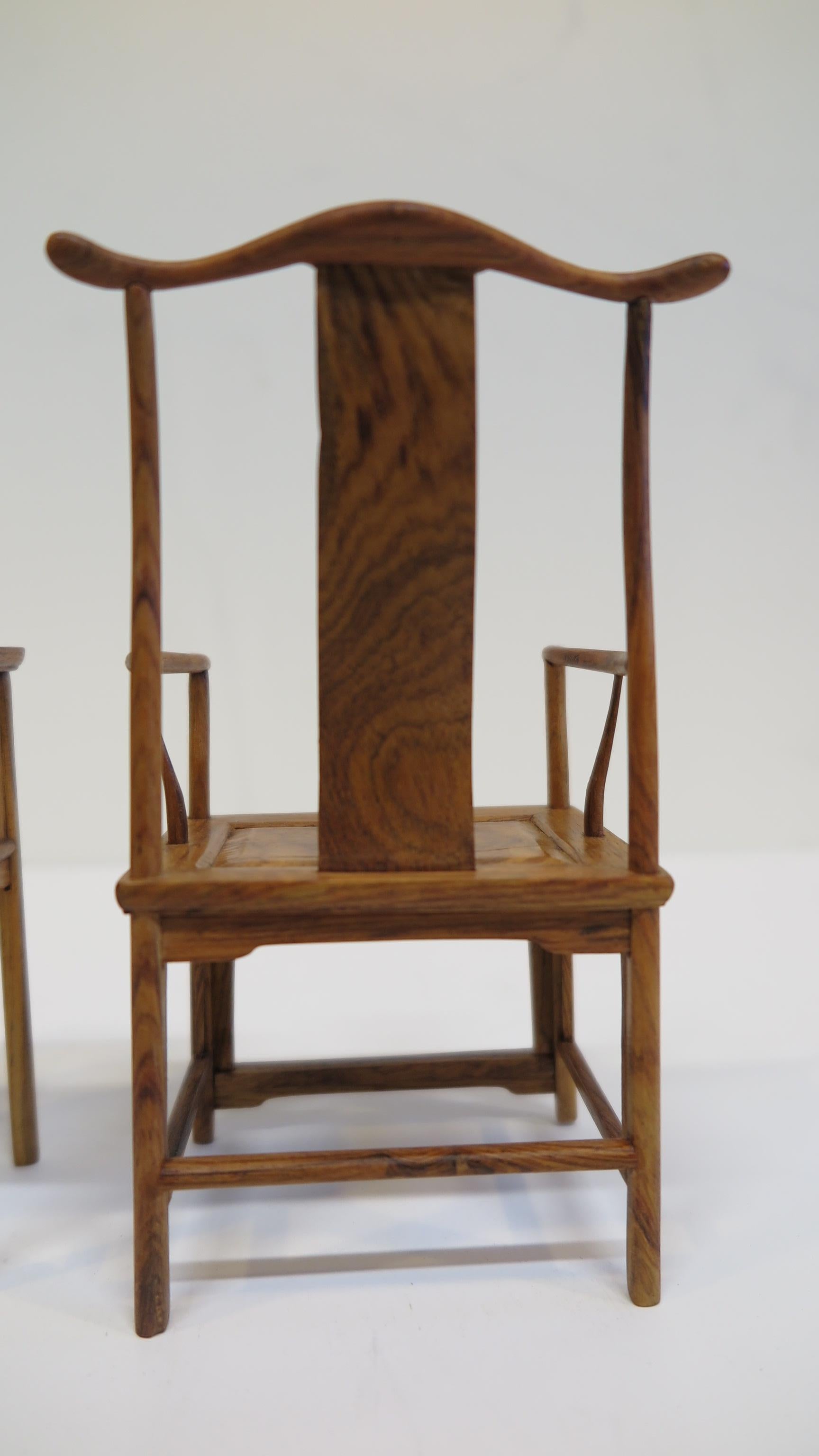Miniature Huanghuali Chinese Chair and Table set 3