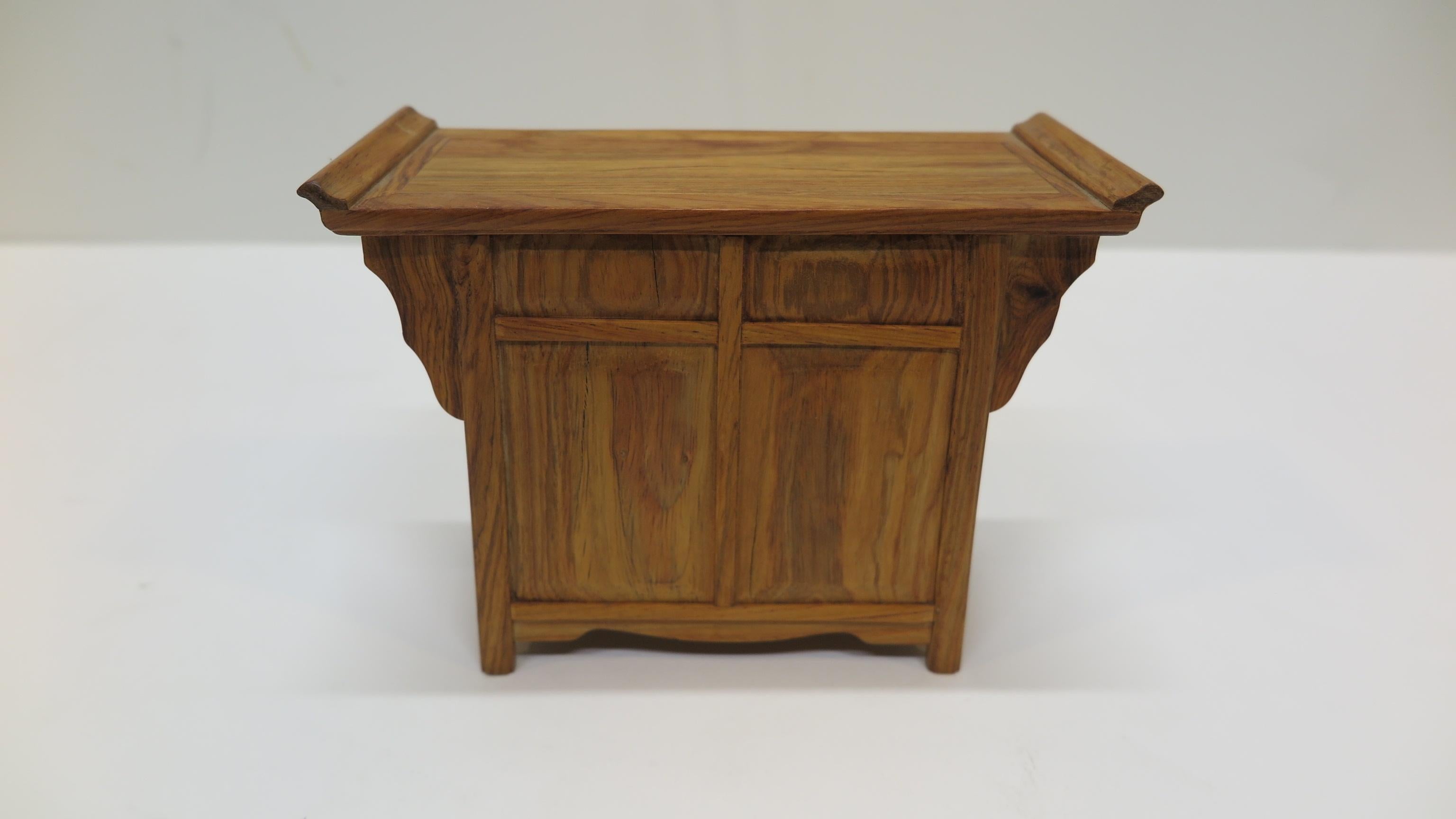 Miniature Huanghuali Wood Chinese Sideboard For Sale 1