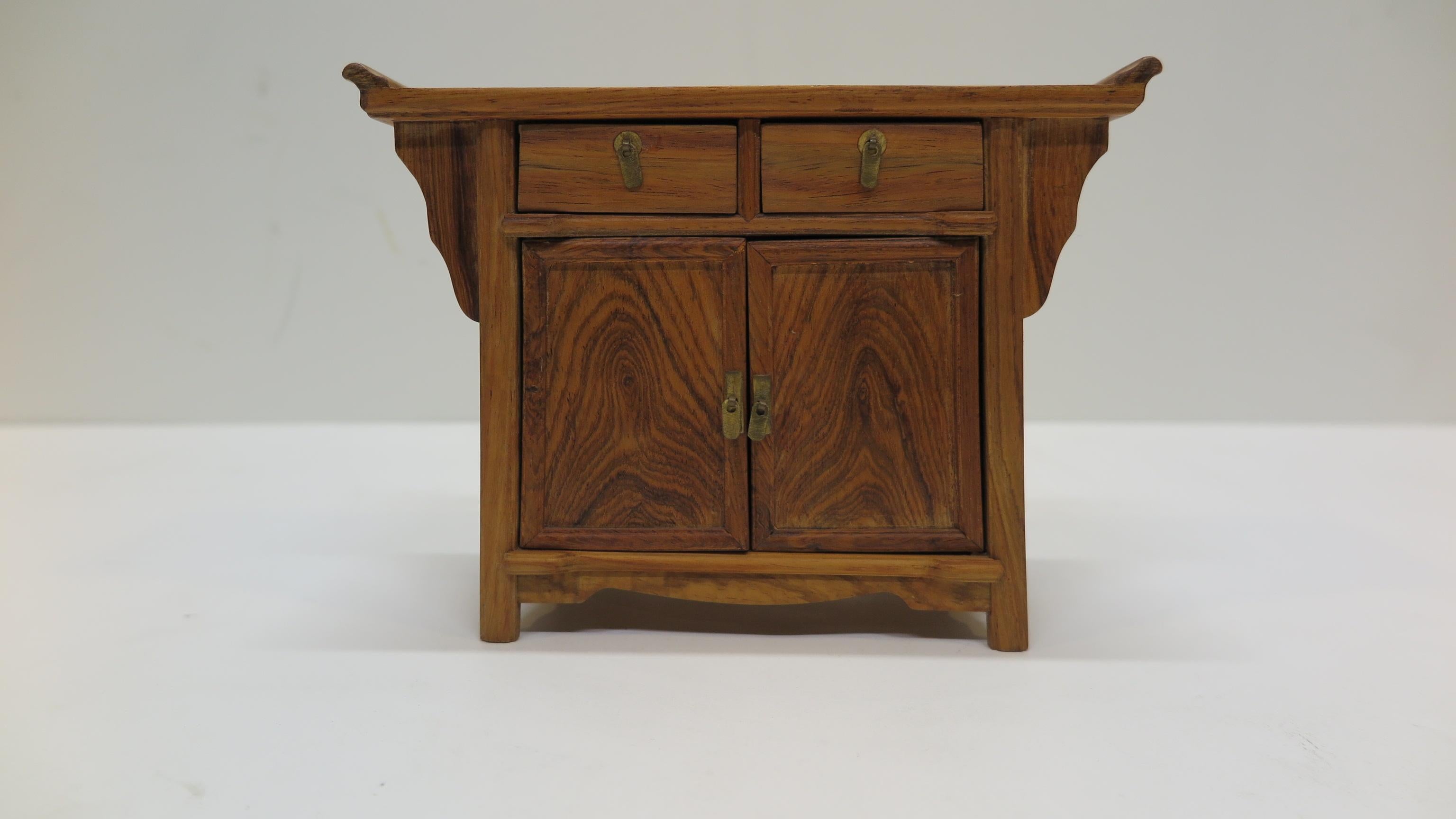 Miniature Huanghuali Wood Chinese Sideboard For Sale 5