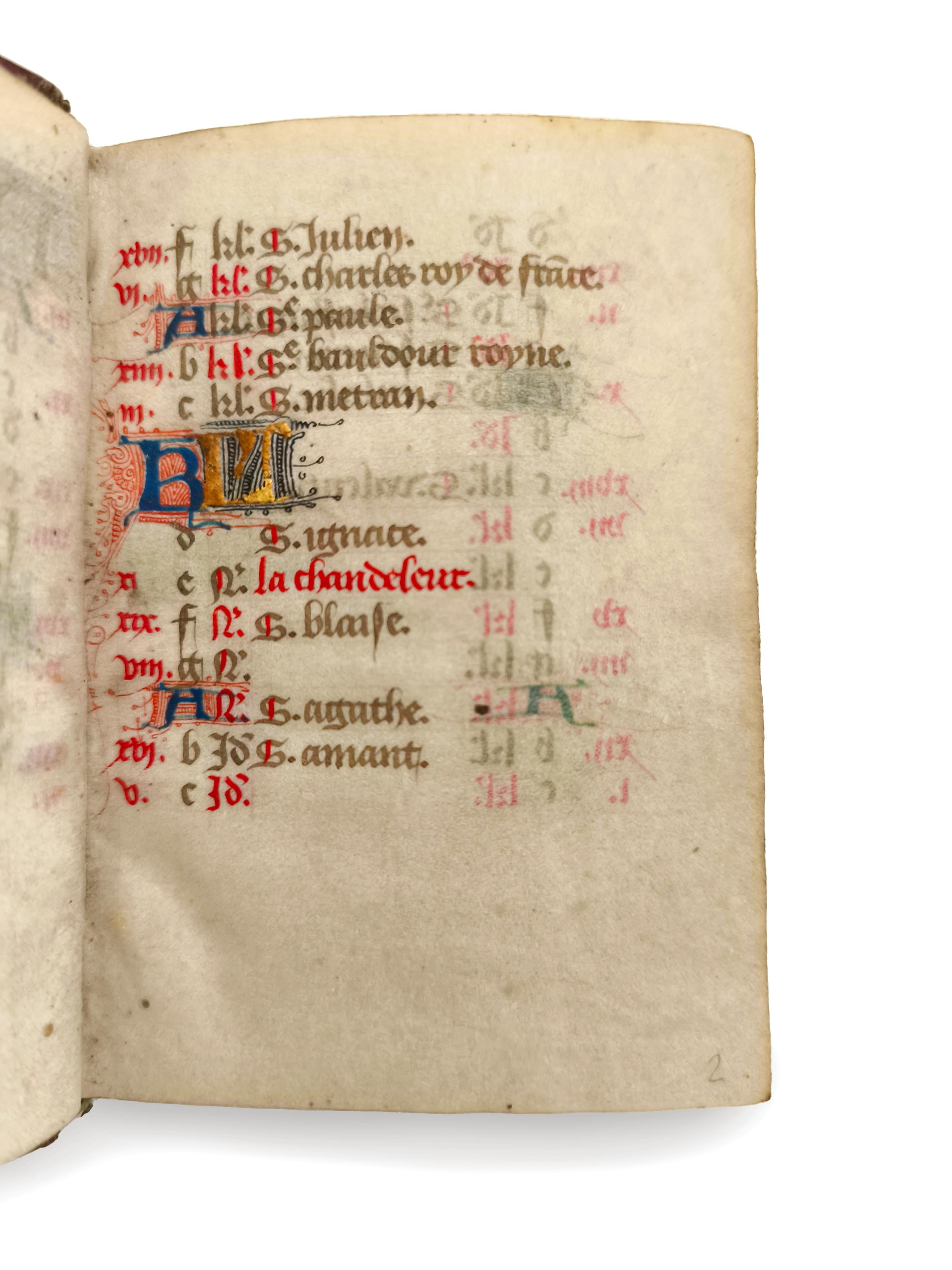 Miniature illuminated manuscript on vellum with 12 full-page miniatures In Excellent Condition For Sale In ZWIJNDRECHT, NL