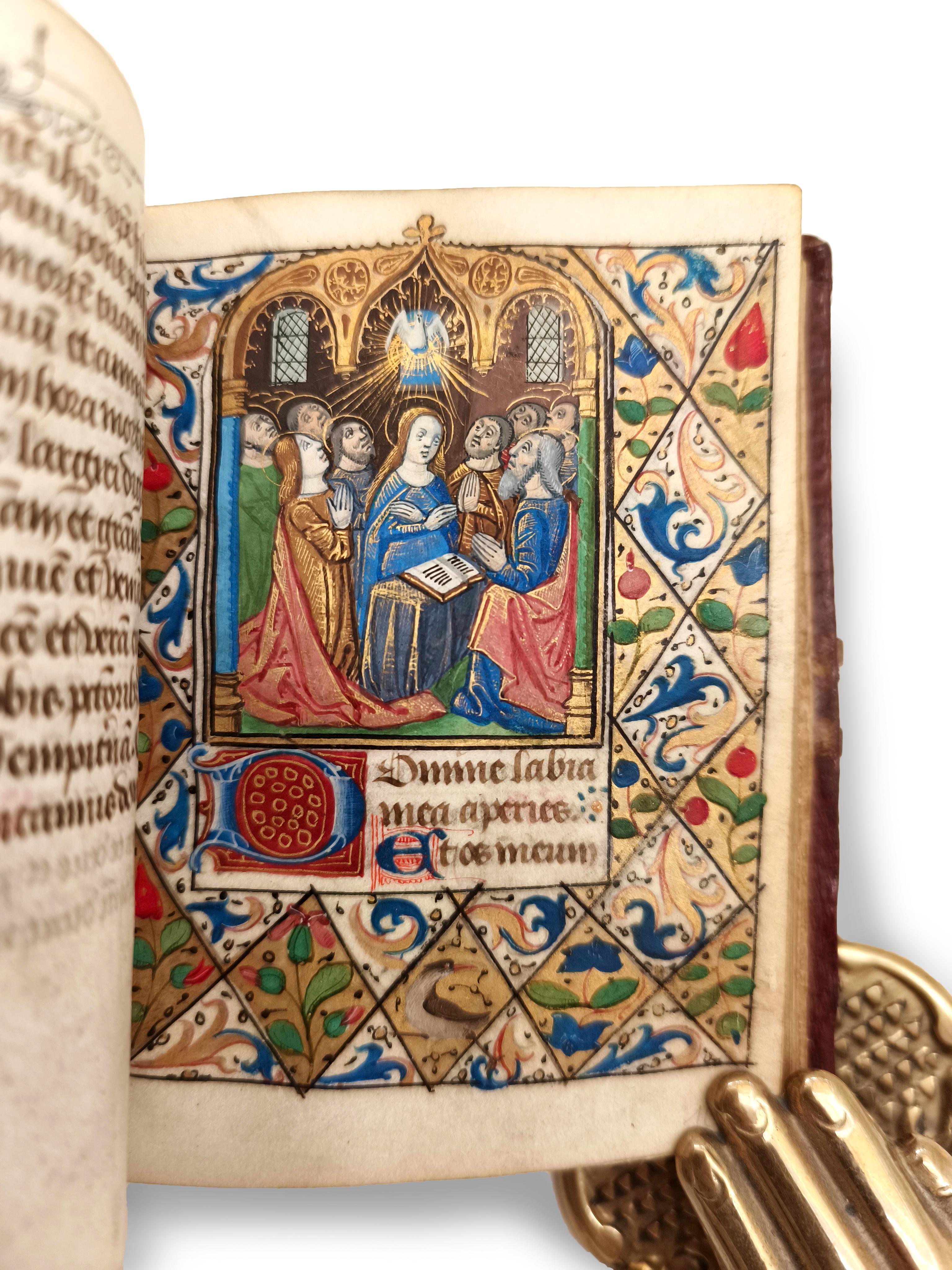 Miniature illuminated manuscript on vellum with 12 full-page miniatures For Sale 1