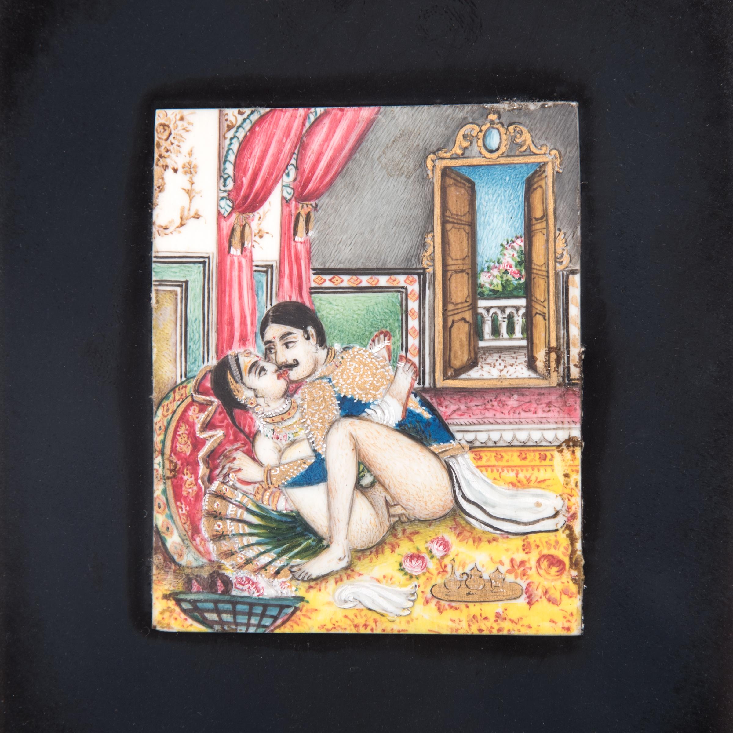Although the Kama Sutra, India’s famous guide to sensual living, wouldn’t be translated into English until the late 19th century, foreigners in India during the heyday of the British East India Company could easily have obtained erotic imagery