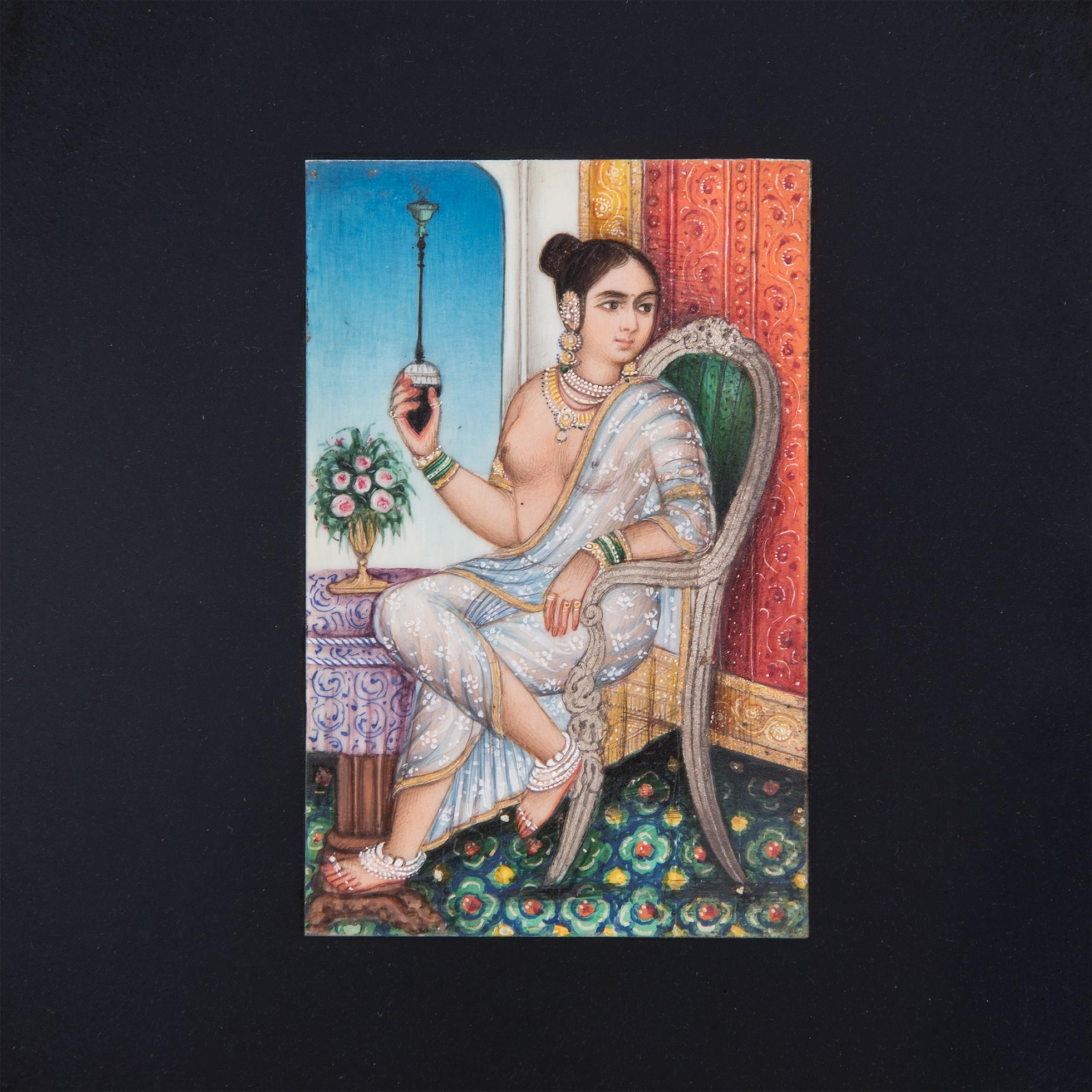 An example of India’s Company School, this small mid-19th century painting represents the melding of Mughal miniature tradition with Western styles as the British East India Company extended its influence into the subcontinent. Responding to the