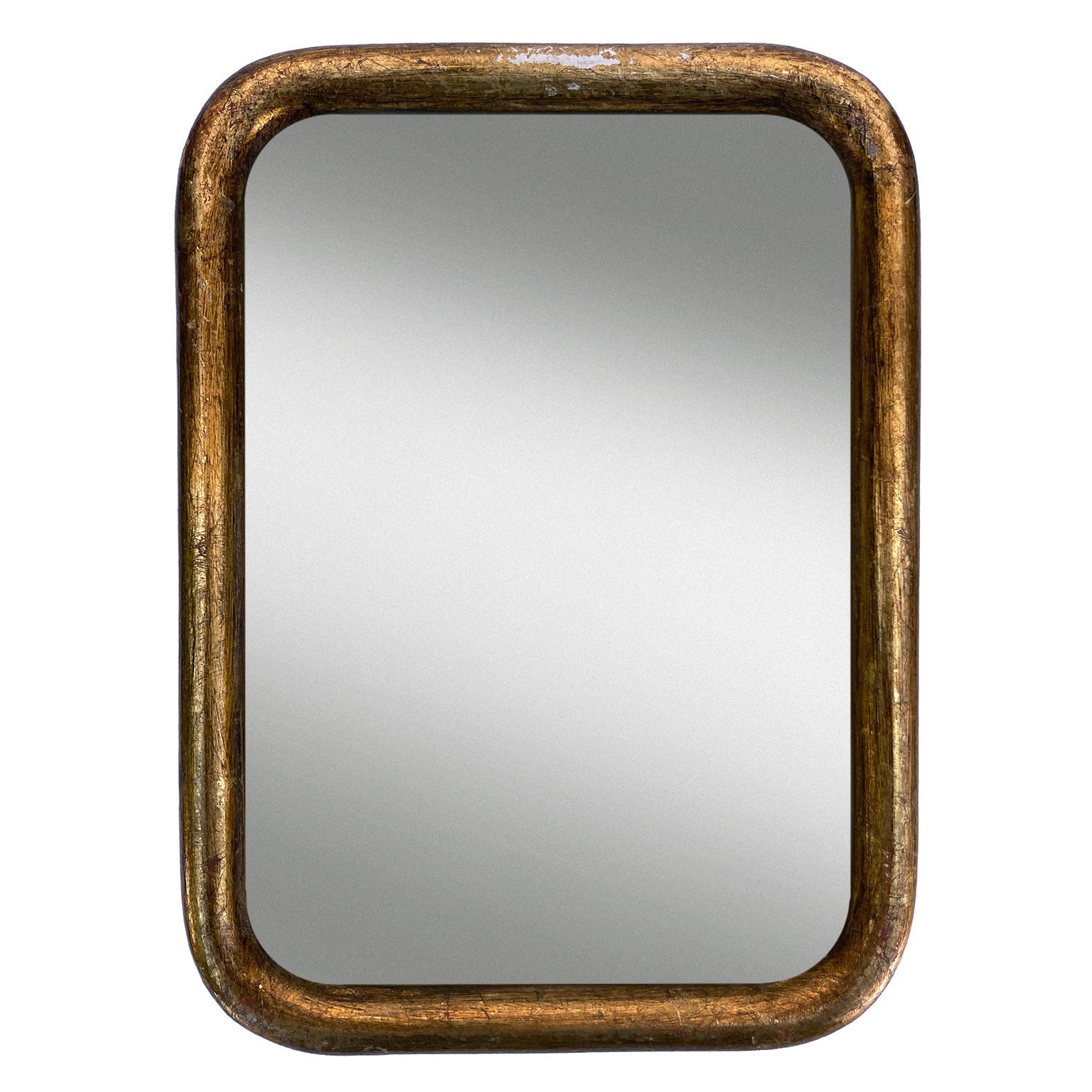 Espejo de pared italiano en miniatura, madera dorada, hecho a mano, siglo XX en venta