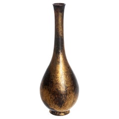 Miniature Japanese Gilt Bronze Finish Bud Vase