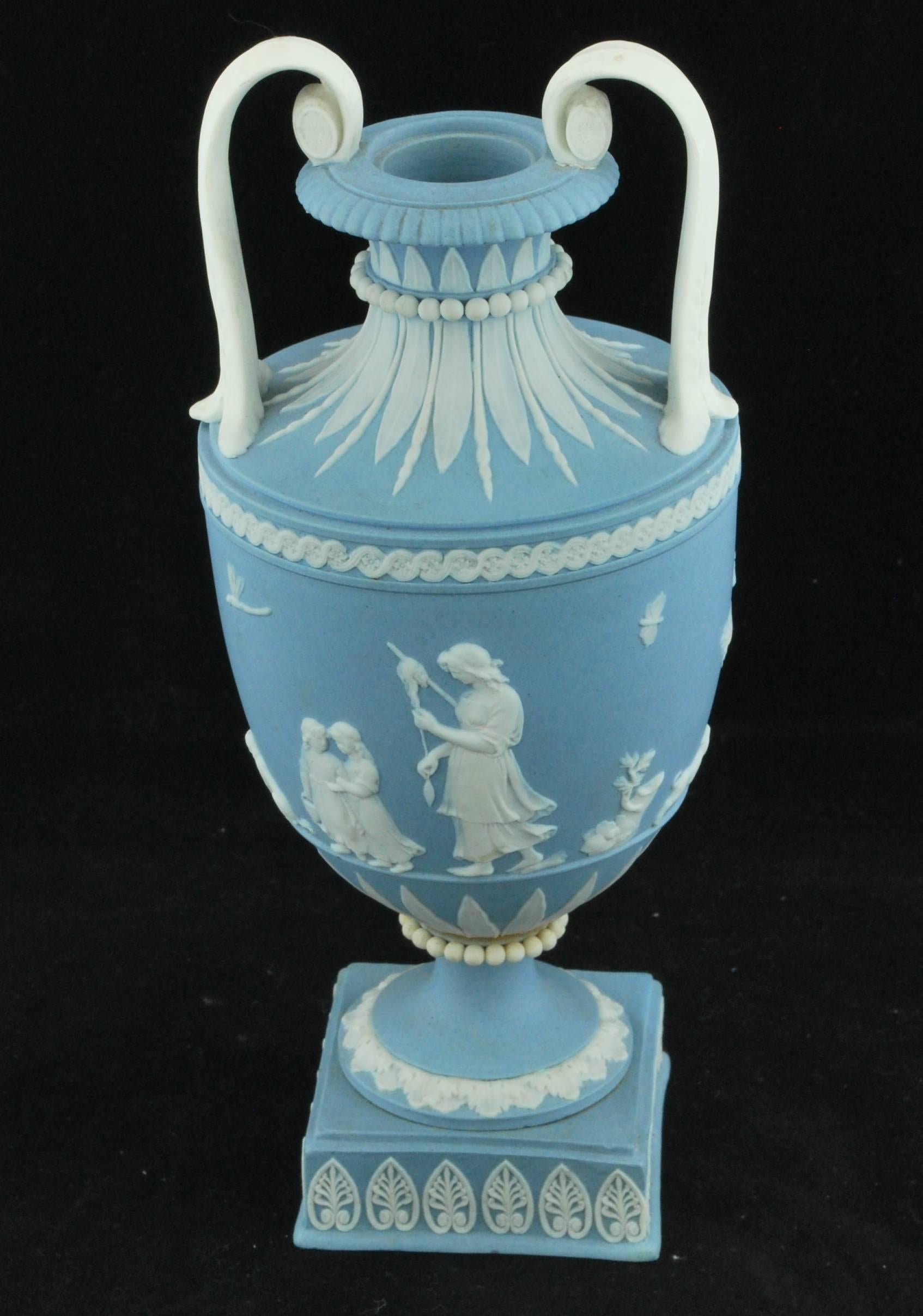 Turned Miniature Jasperware Vase, Domestic Employment, Wedgwood, circa 1790