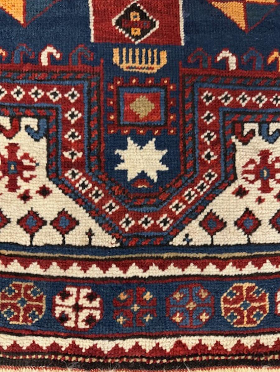 Miniature Kazak Gebetsteppich im Zustand „Gut“ im Angebot in NEW YORK, NY