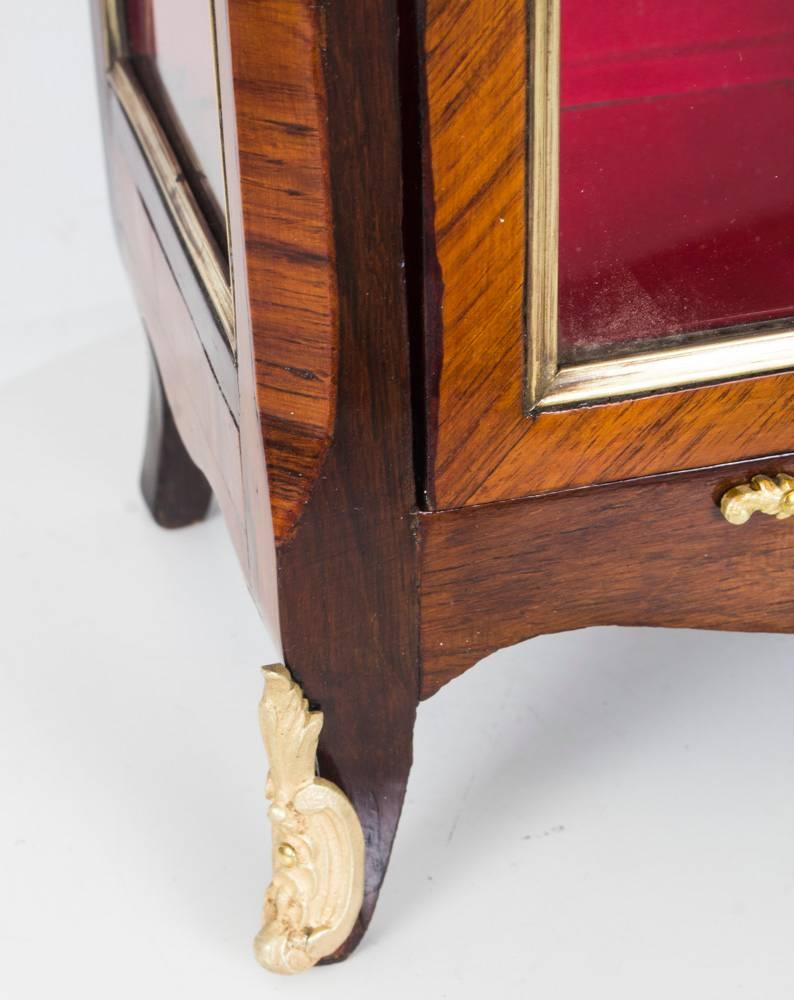 Miniature Kingwood Bijouterie Table Top Cabinet with Ormolu Mounts 19th Century 2