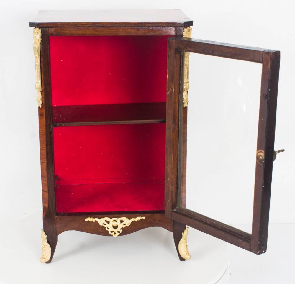 Miniature Kingwood Bijouterie Table Top Cabinet with Ormolu Mounts 19th Century 3