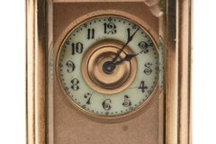Miniature Lacquered Brass Cased Carriage Clock
