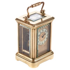 Miniature Lacquered Brass Cased Carriage Clock