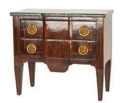 Antique Miniature Louie XVI Style Inlaid Chest of Drawers With Marble Top