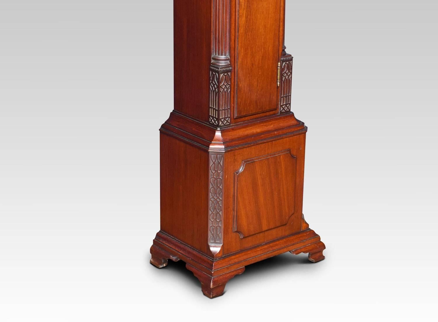 Miniature Mahogany Cased Grandfather Clock 1