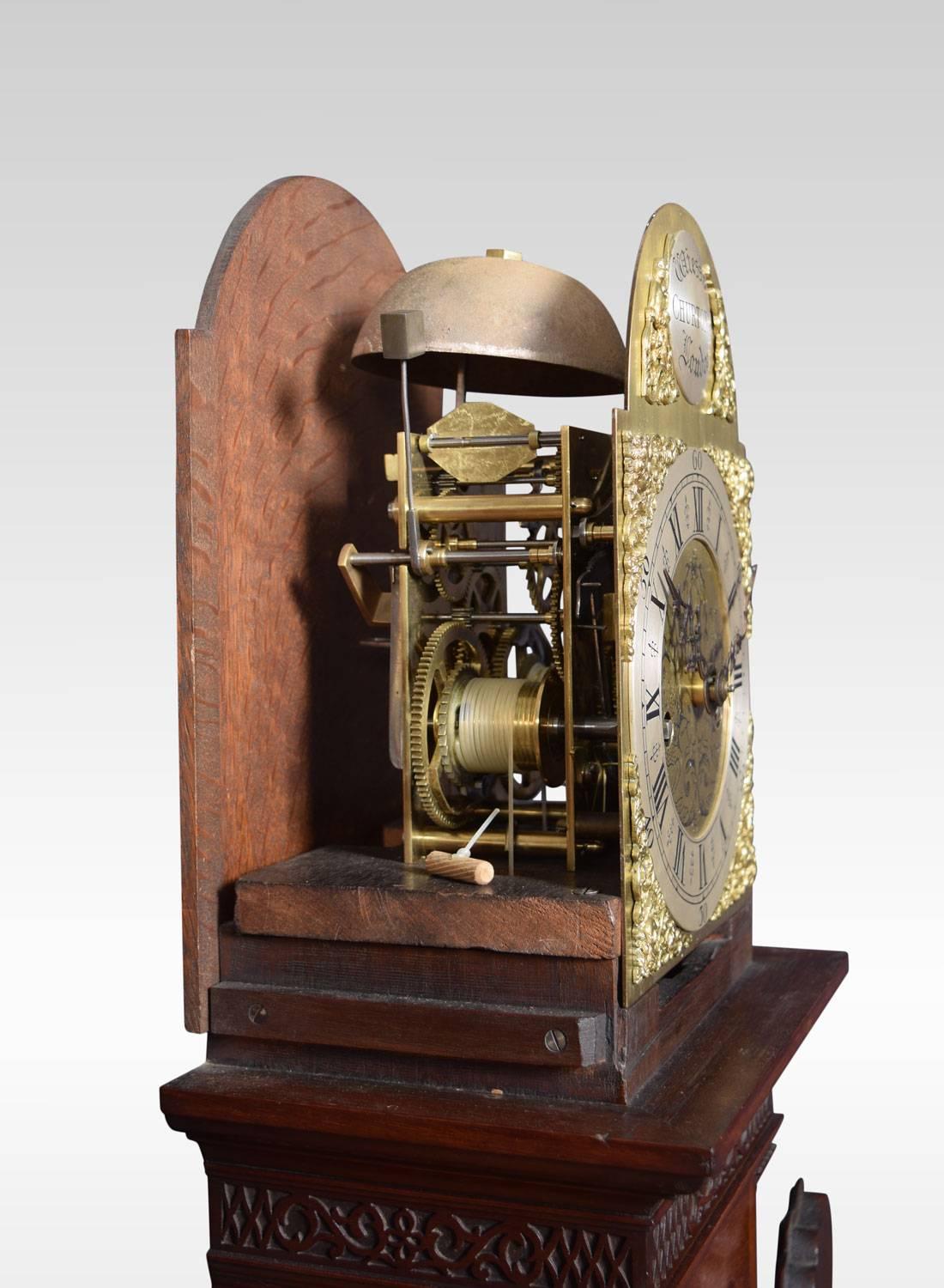 Miniature Mahogany Cased Grandfather Clock 4