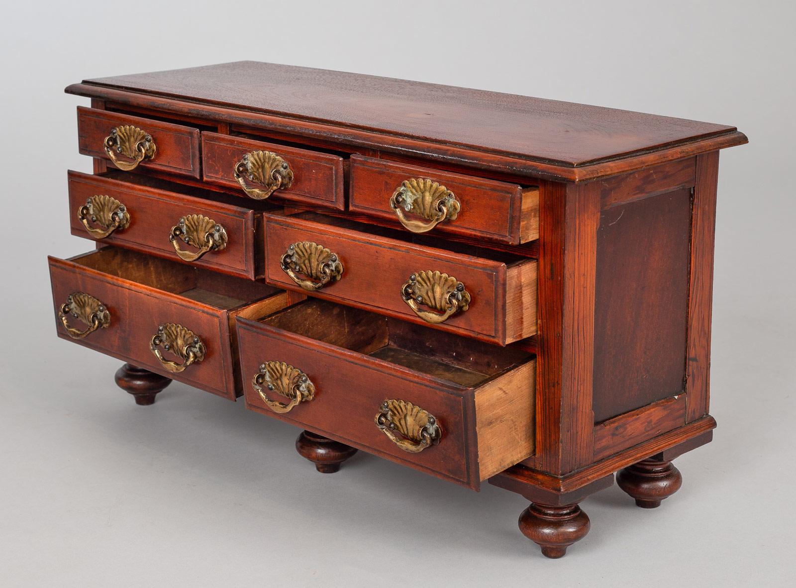 Late 19th Century Miniature Mahogany Chest of Drawers