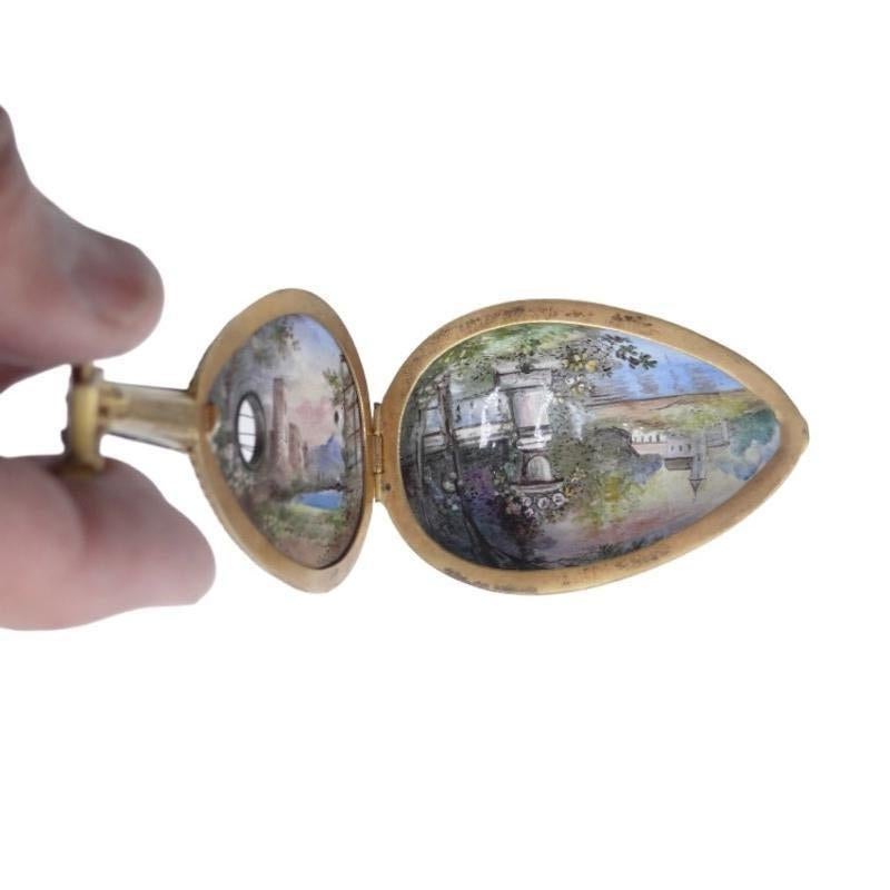 Miniature mandolin enamel and solid silver box In Good Condition In Buenos Aires, Argentina