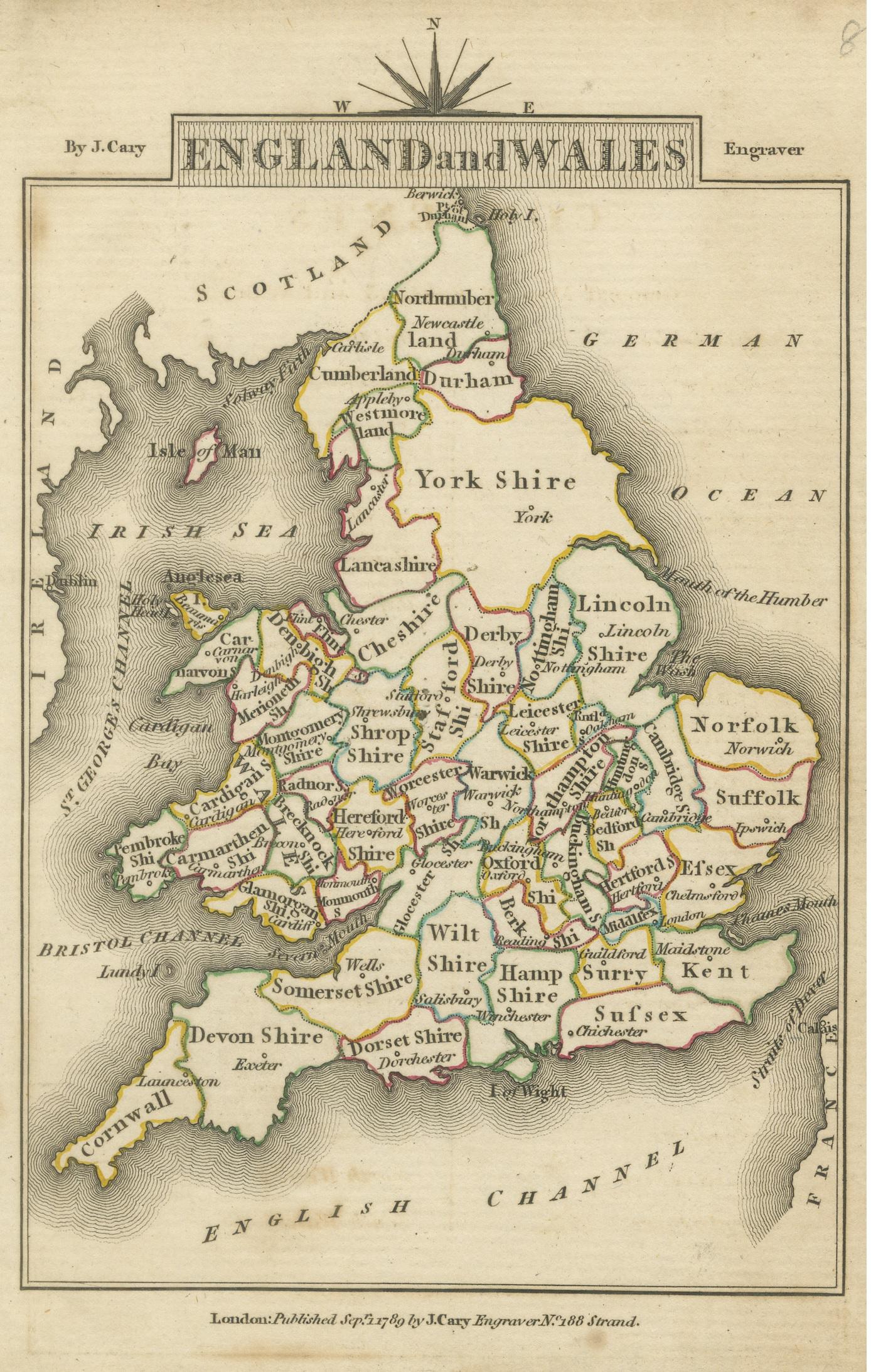 1500 map of england