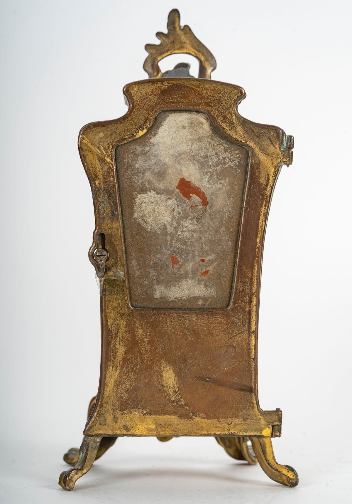 Miniature Metal and Glass Display Case, 19th Century, Napoleon III Period. In Good Condition In Saint-Ouen, FR