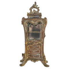 Miniature Metal and Glass Display Case, 19th Century, Napoleon III Period.