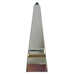 Miniature Modernist Crystal Obelisk