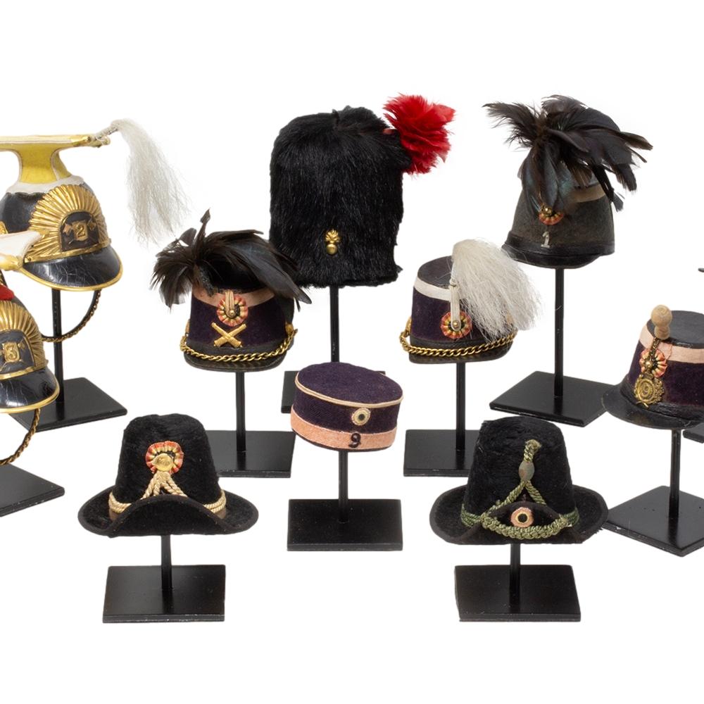 Art Nouveau Miniature Napoleonic Military Hats Charles Sandré For Sale